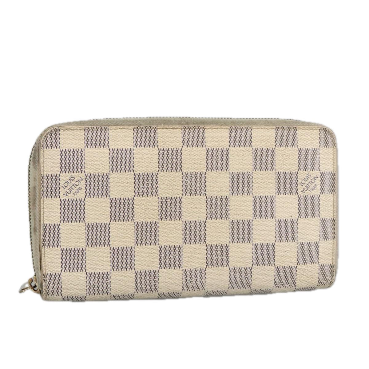 Zip Around Wallet Damier Azur Canvas