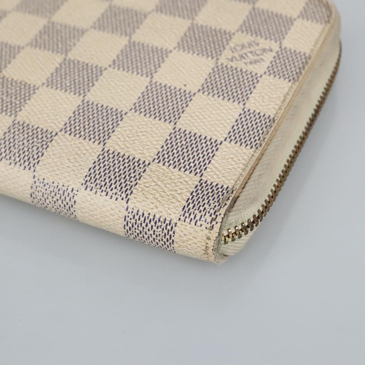 Zip Around Wallet Damier Azur Canvas