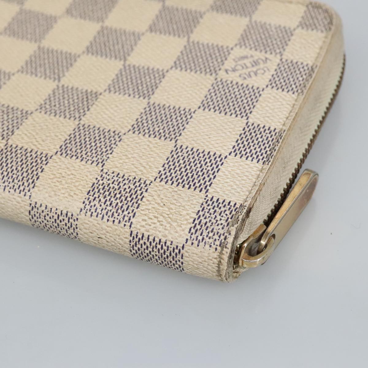 Zip Around Wallet Damier Azur Canvas