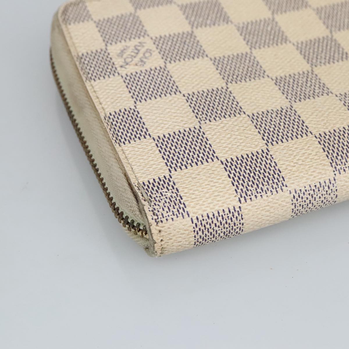 Zip Around Wallet Damier Azur Canvas
