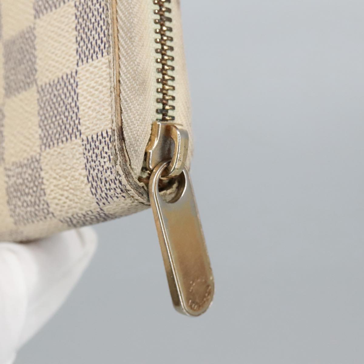 Zip Around Wallet Damier Azur Canvas