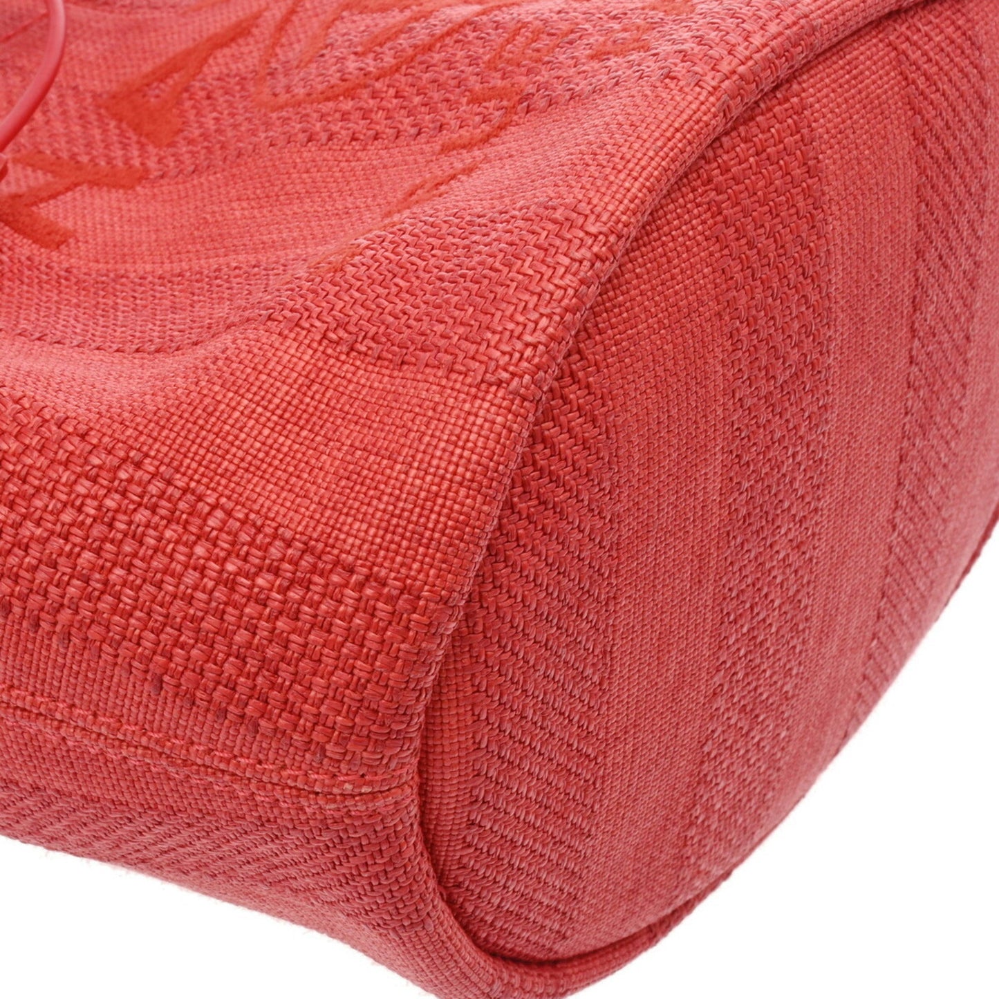 Chanel Raffia Bucket Bag Red Raffia Style