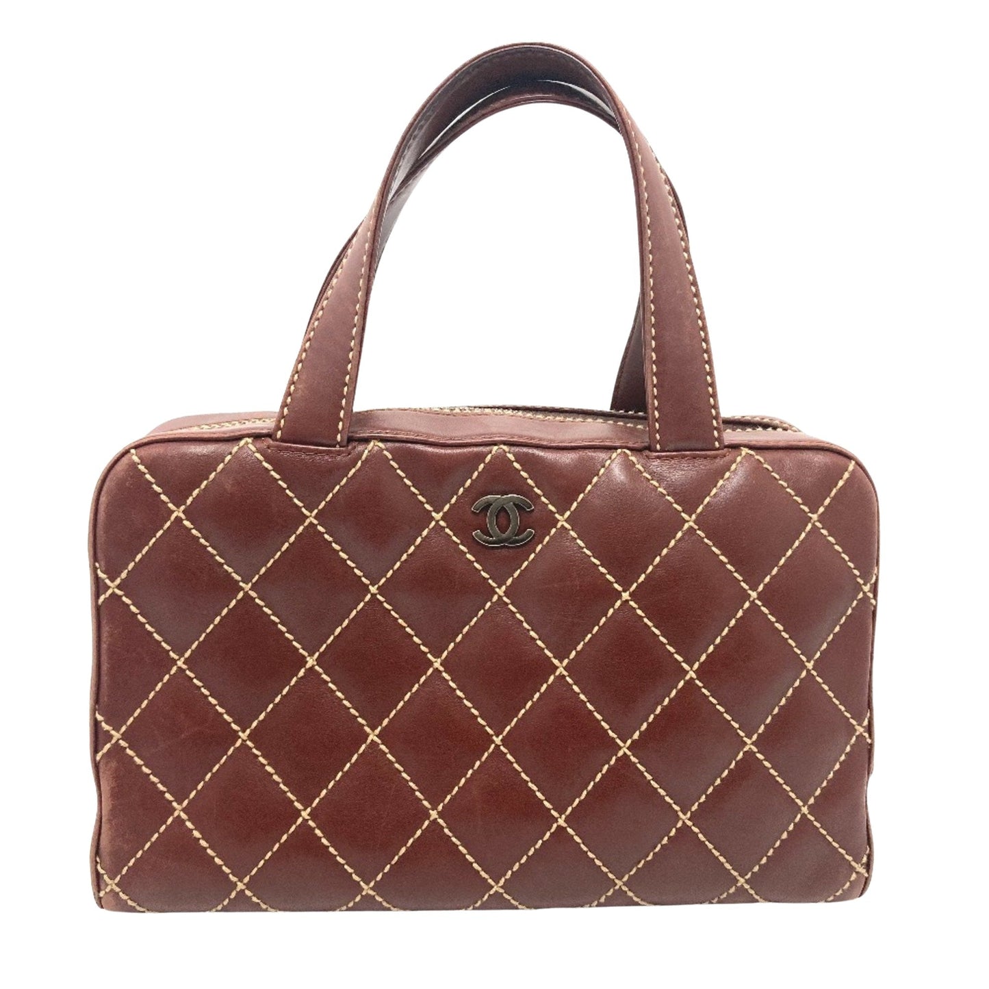 Chanel Quilted Leather Top Handle Handbag