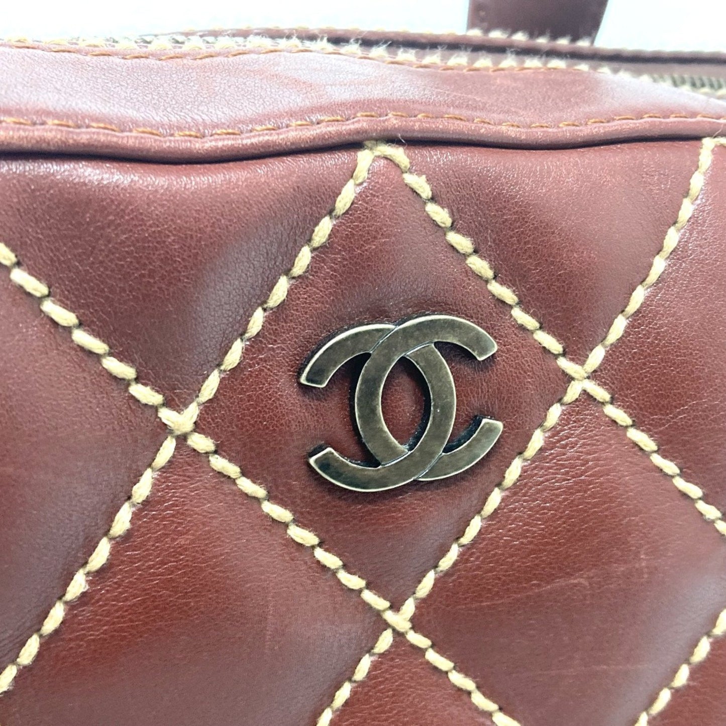 Chanel Quilted Leather Top Handle Handbag