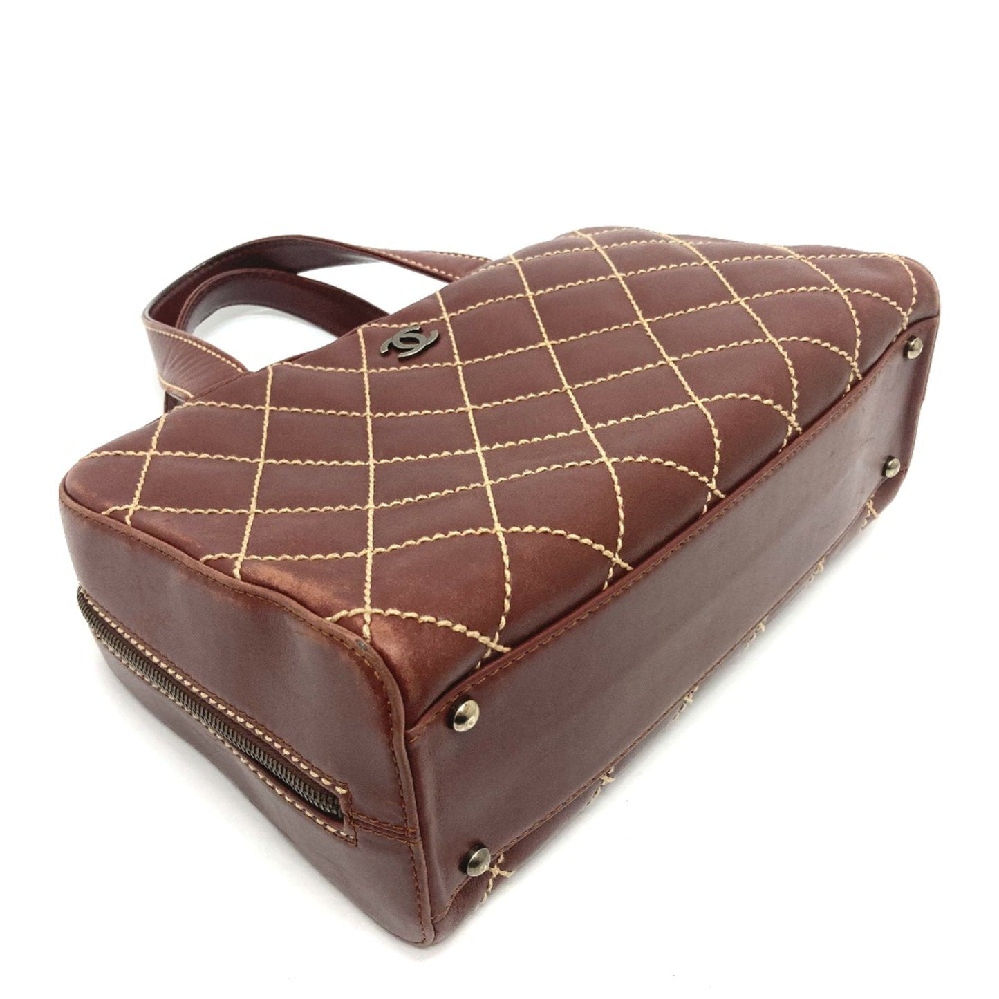 Chanel Quilted Leather Top Handle Handbag