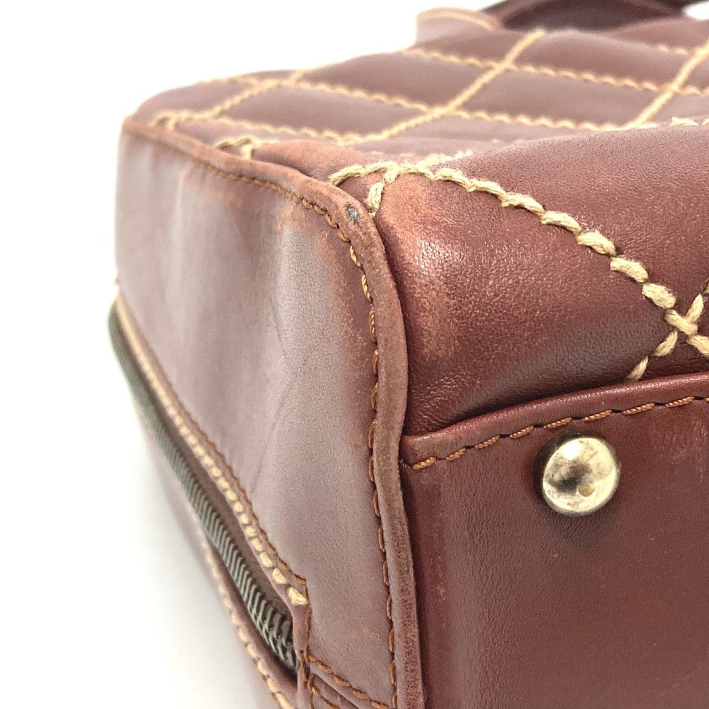 Chanel Quilted Leather Top Handle Handbag