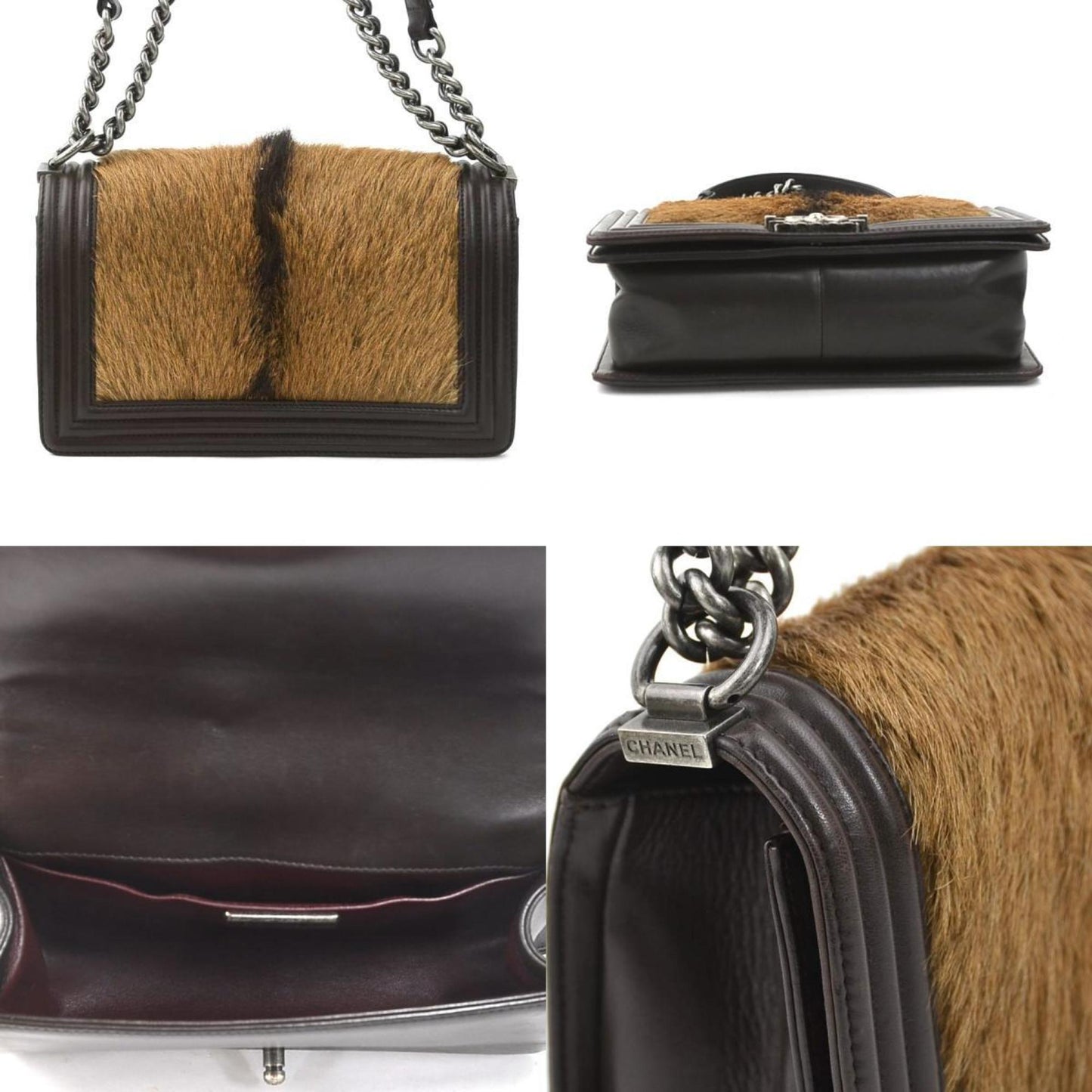 Chanel Boy Chanel Hair Calfskin Shoulder Bag