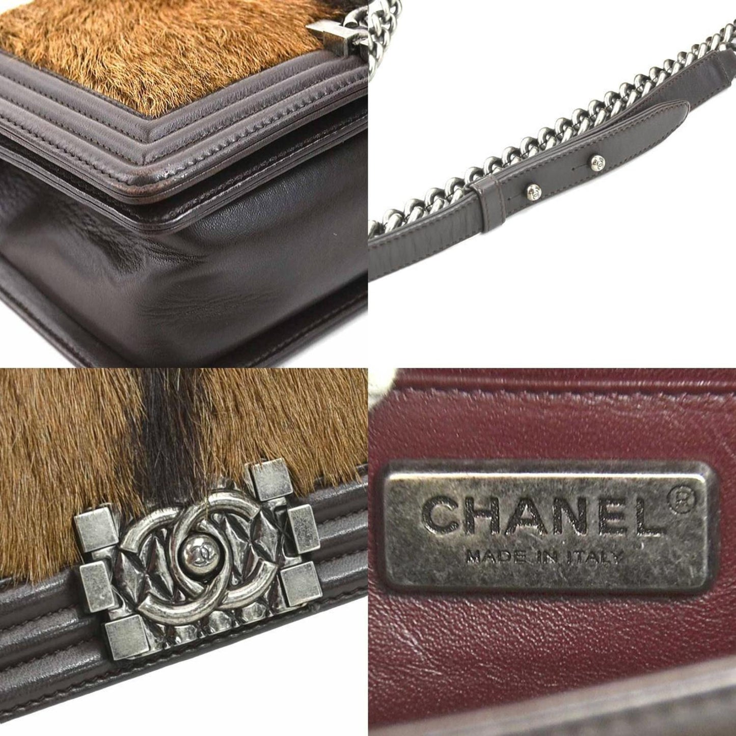 Chanel Boy Chanel Hair Calfskin Shoulder Bag