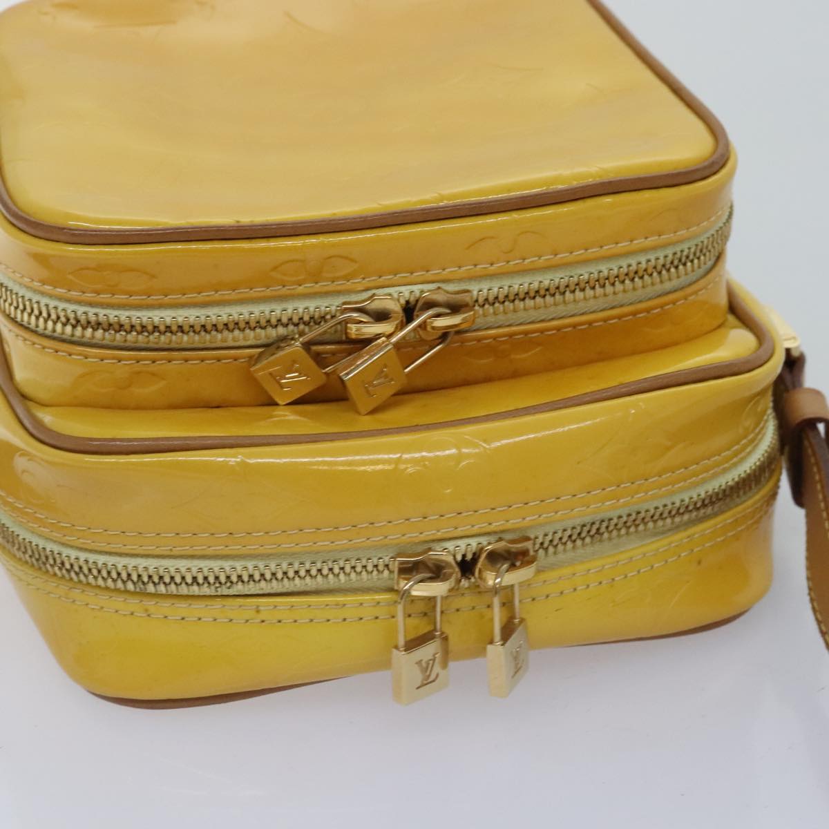 Pochette Accessoires Crossbody Patent Yellow