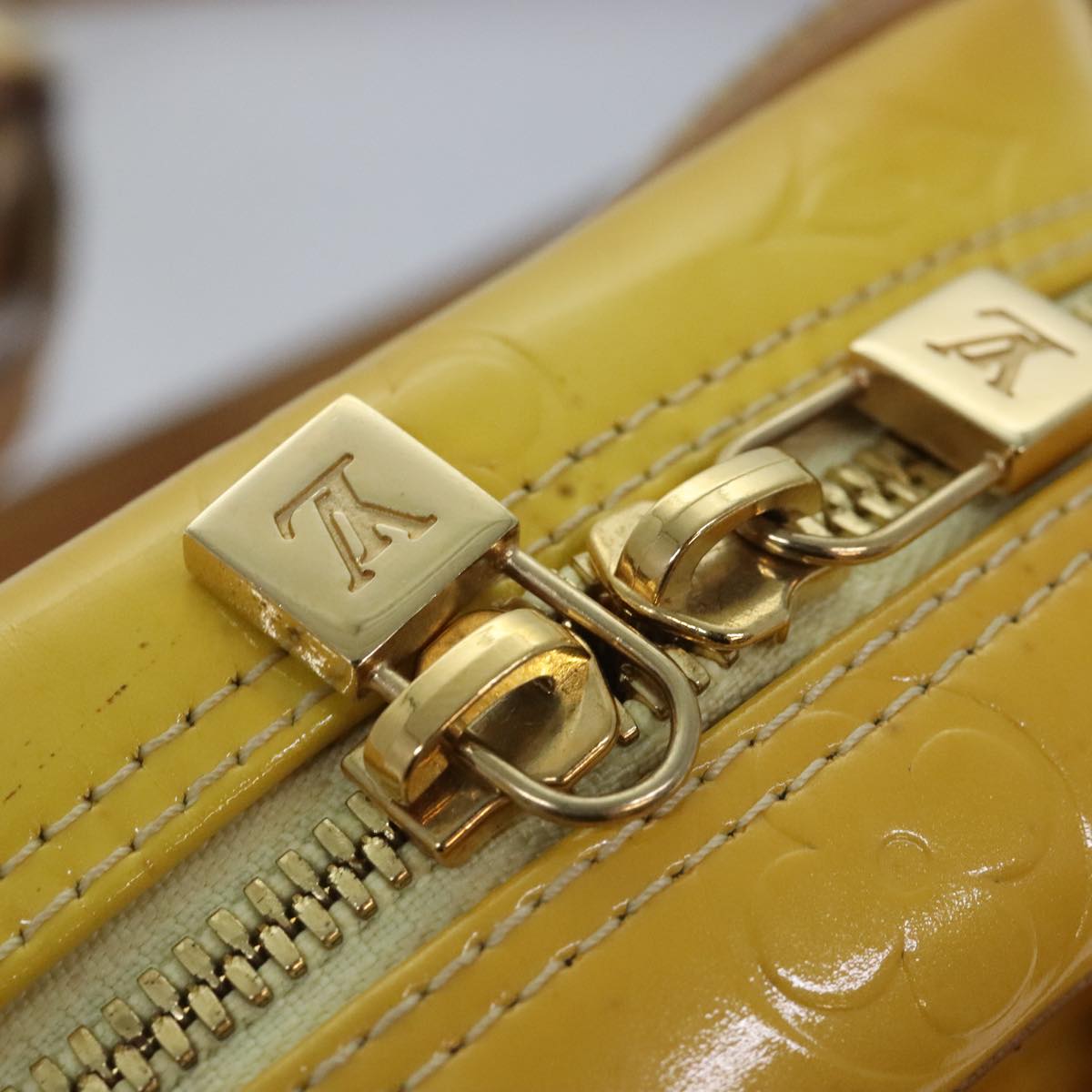 Pochette Accessoires Crossbody Patent Yellow