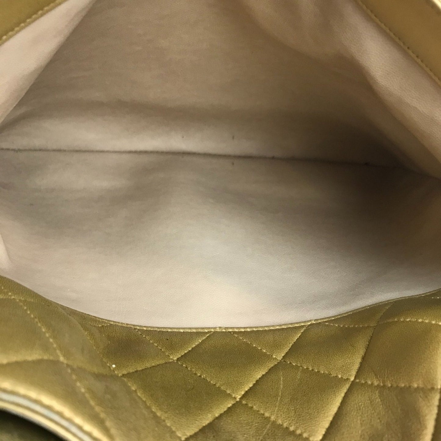 Chanel Classic Quilted Gold Leather Shoulder Bag