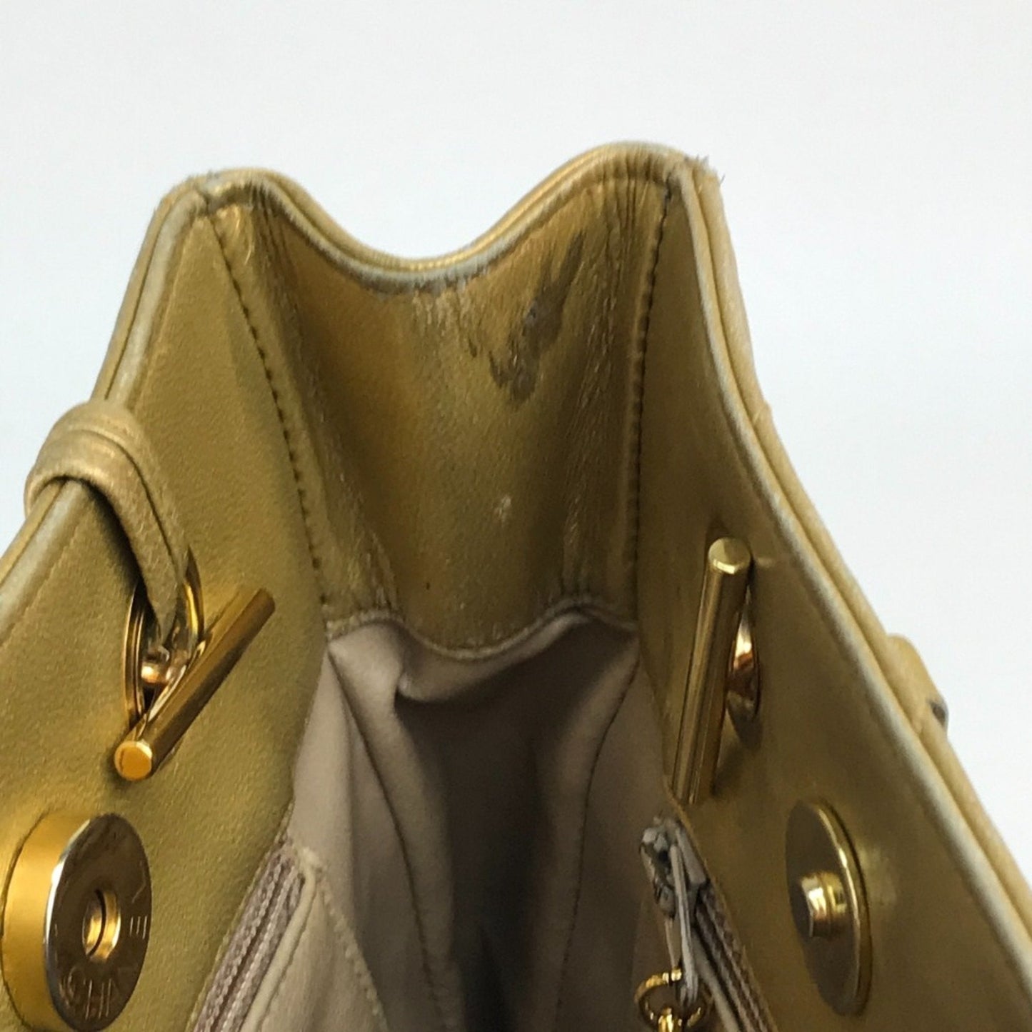 Chanel Classic Quilted Gold Leather Shoulder Bag