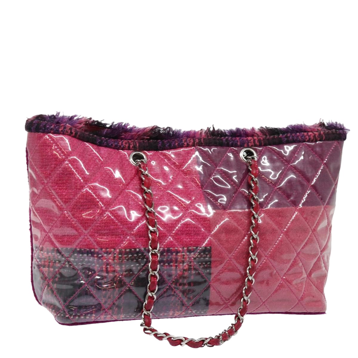 Chanel Patchwork Tote Bag Tweed and Vinyl Model