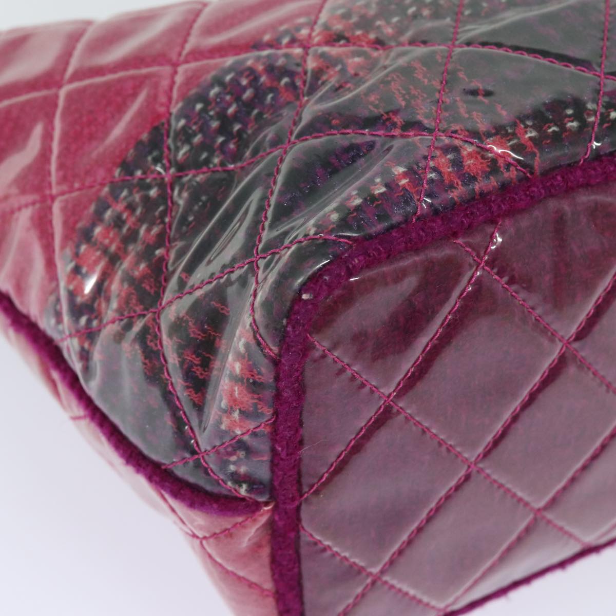 Chanel Patchwork Tote Bag Tweed and Vinyl Model