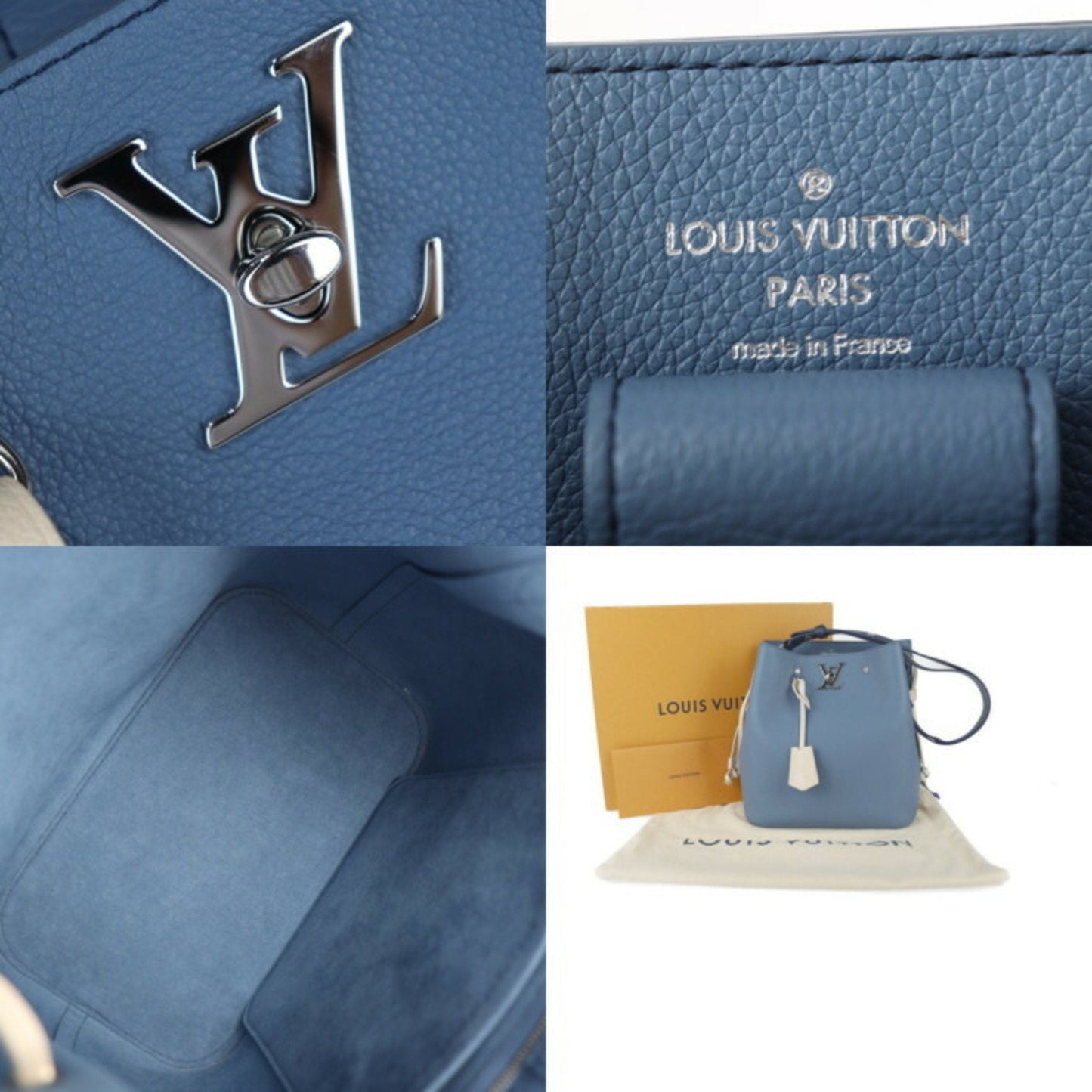 Lockme Leather Bucket Bag with Box and Dust Bag