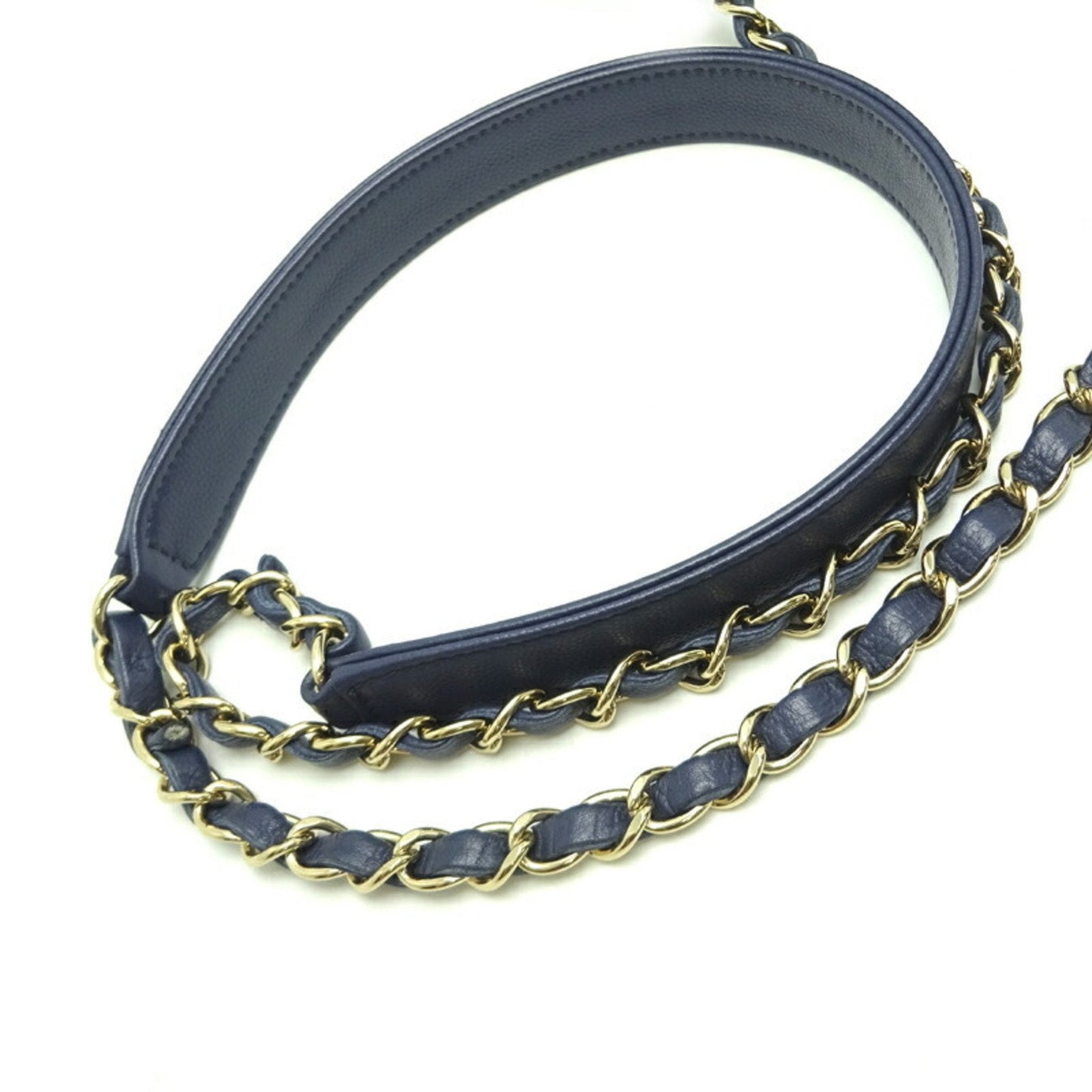 Chanel tudded Bucket Bag Dark Blue