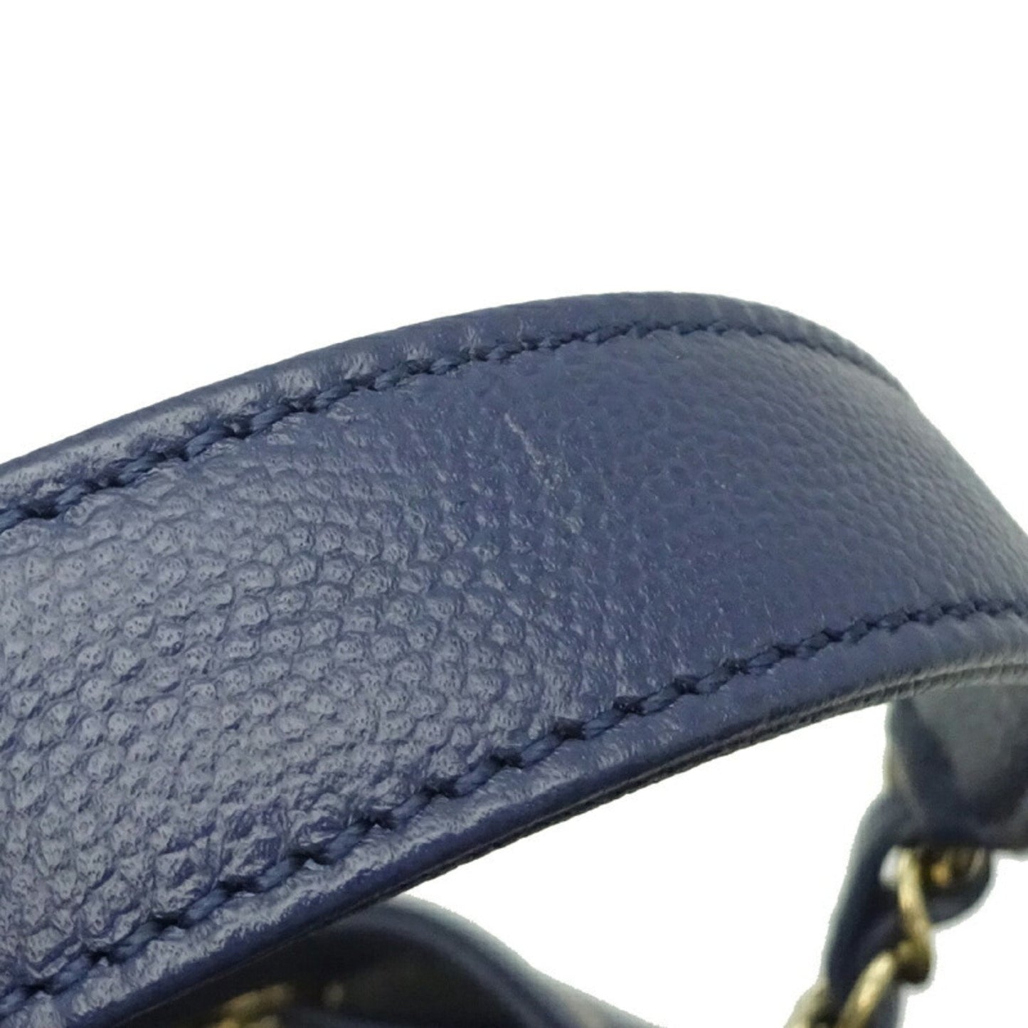 Chanel tudded Bucket Bag Dark Blue