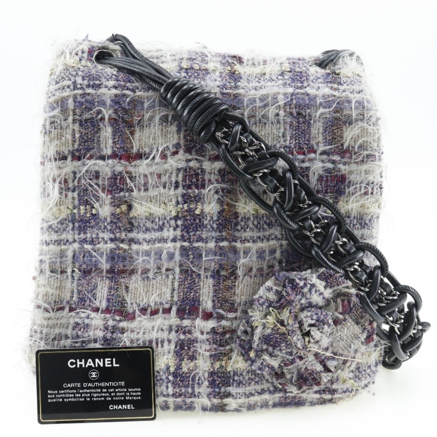 Chanel Tweed Shoulder Bag Chain Strap