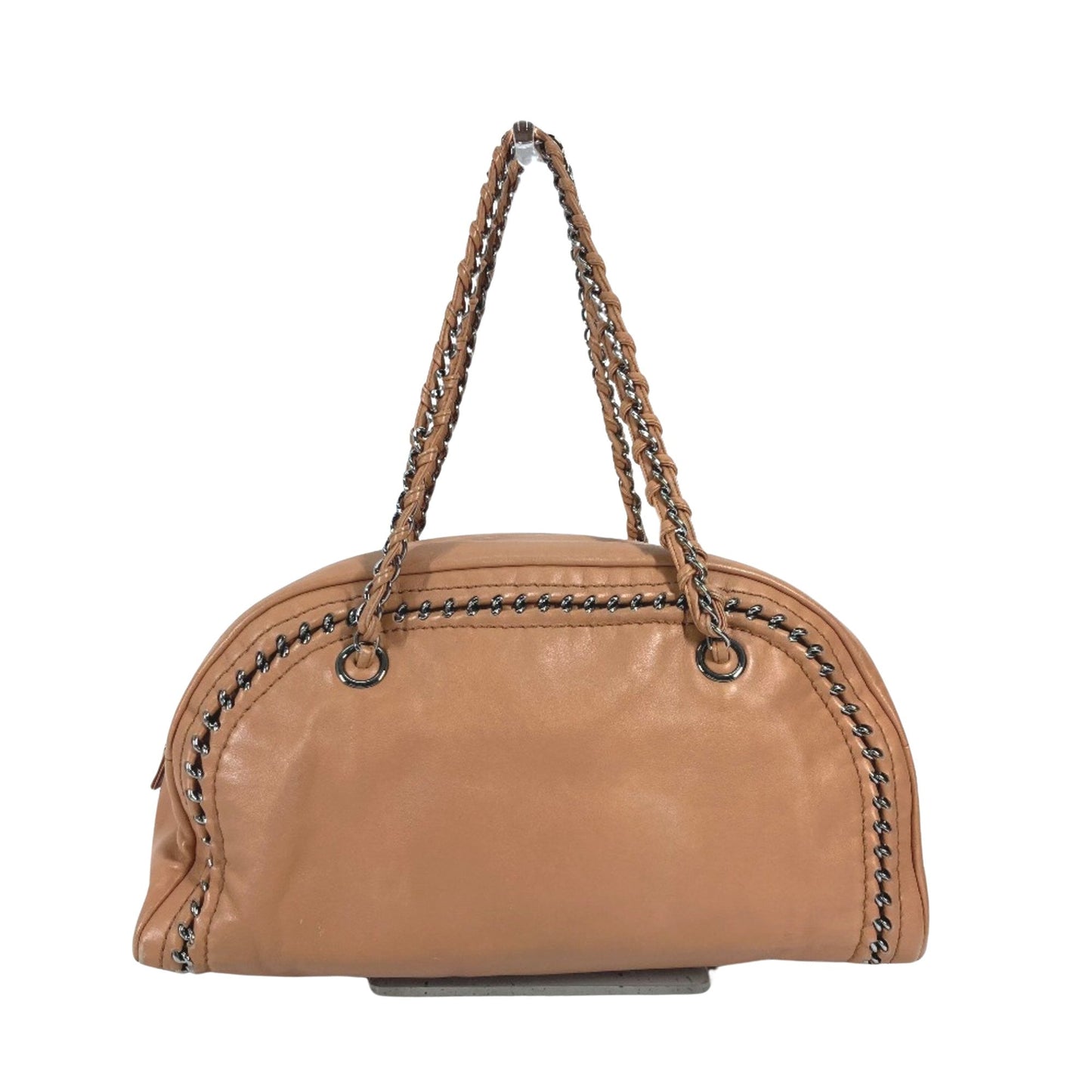 Chanel Calfskin Quilted Leather Shoulder Bag Chain Trim