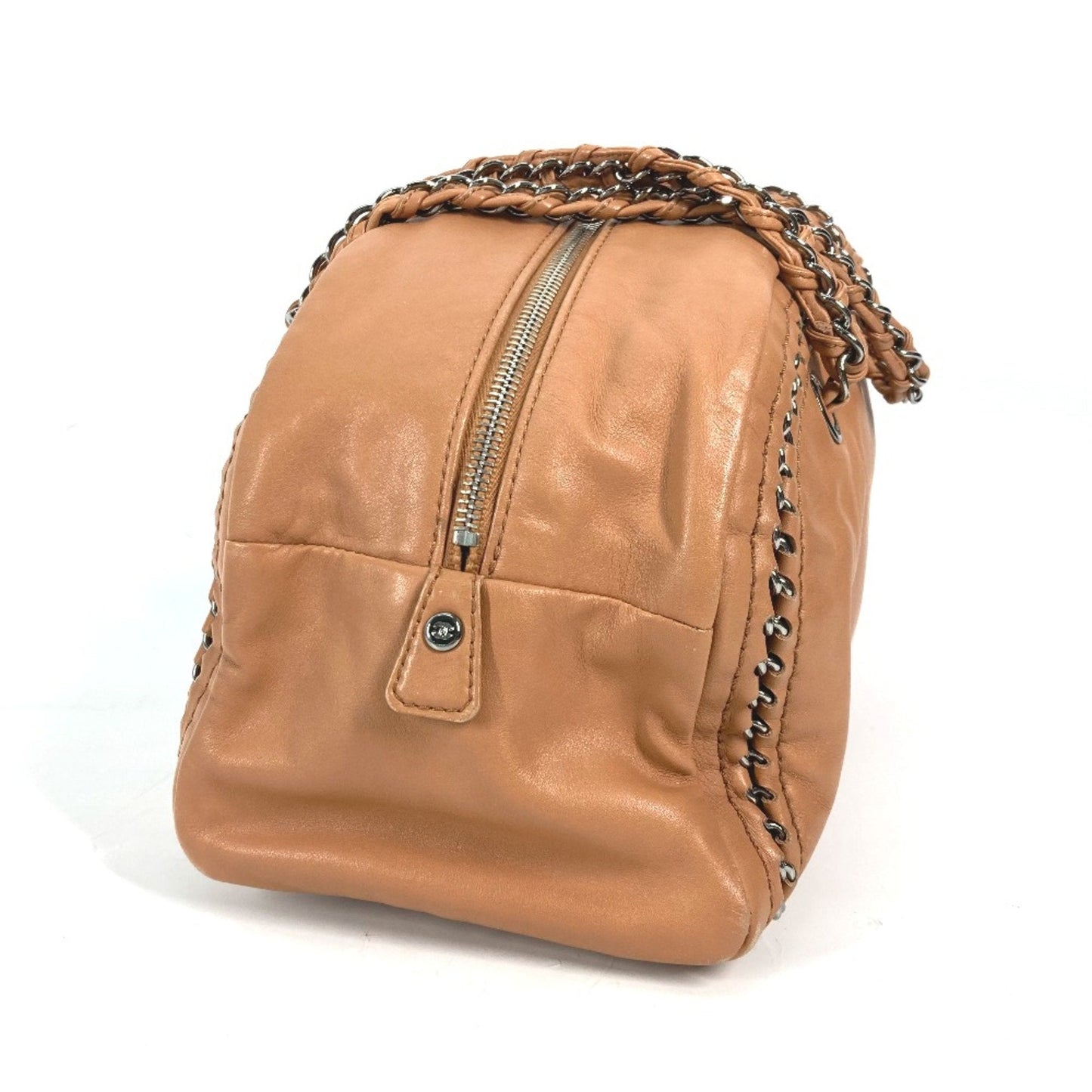 Chanel Calfskin Quilted Leather Shoulder Bag Chain Trim
