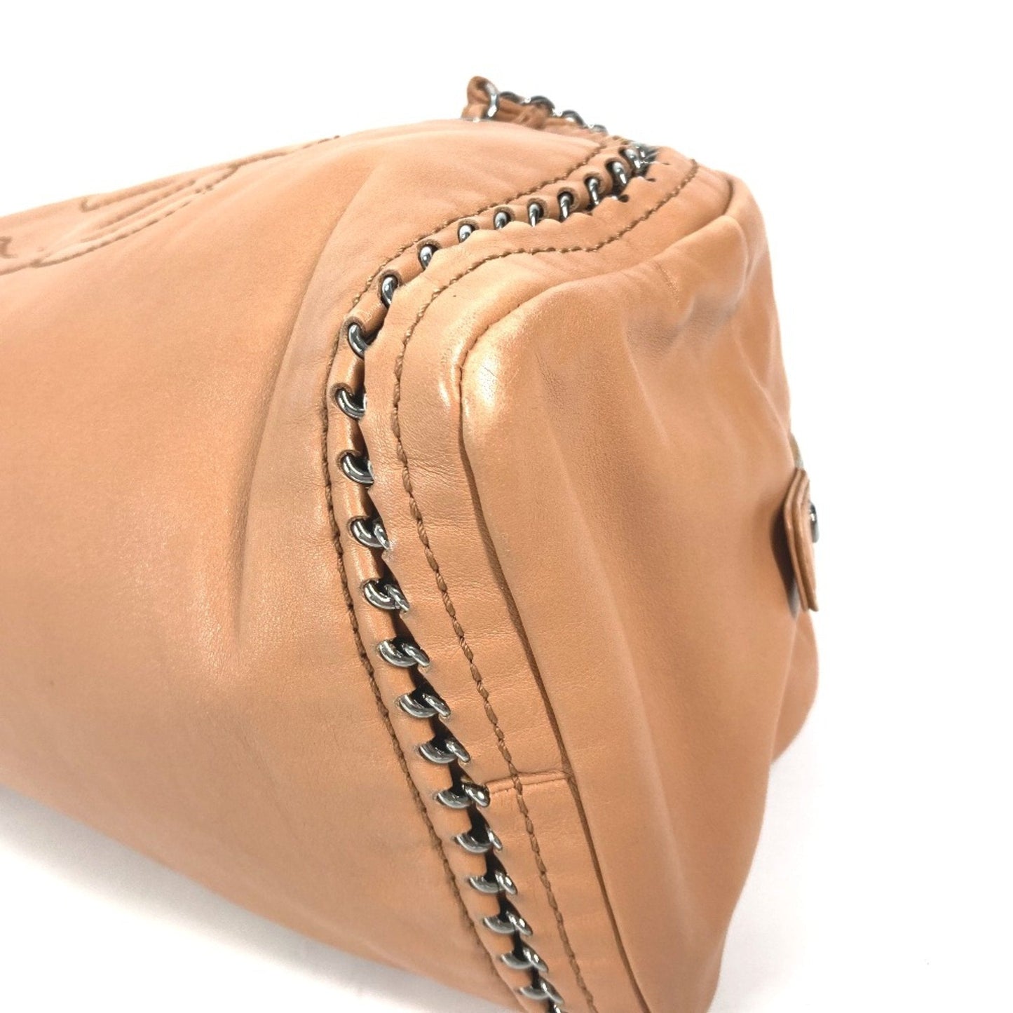 Chanel Calfskin Quilted Leather Shoulder Bag Chain Trim