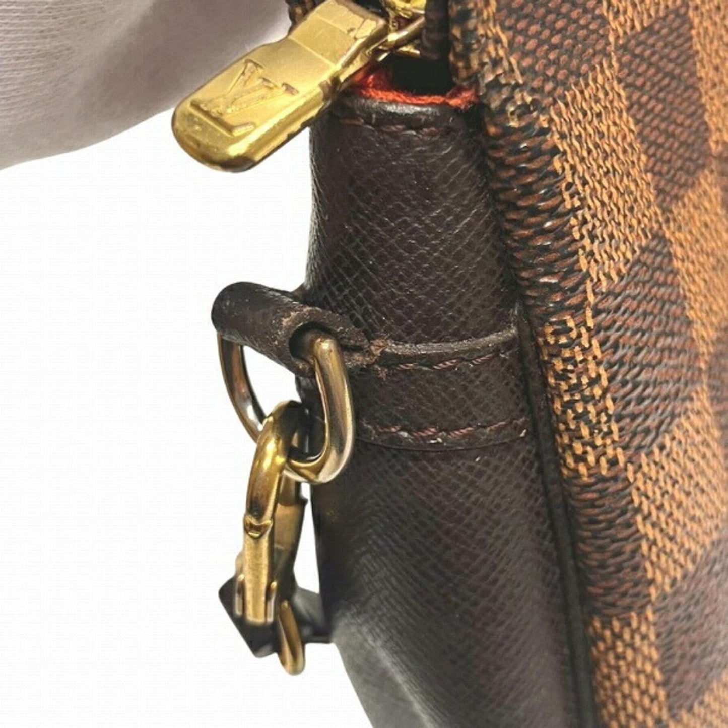 Pochette Damier Ebene Canvas Shoulder Bag