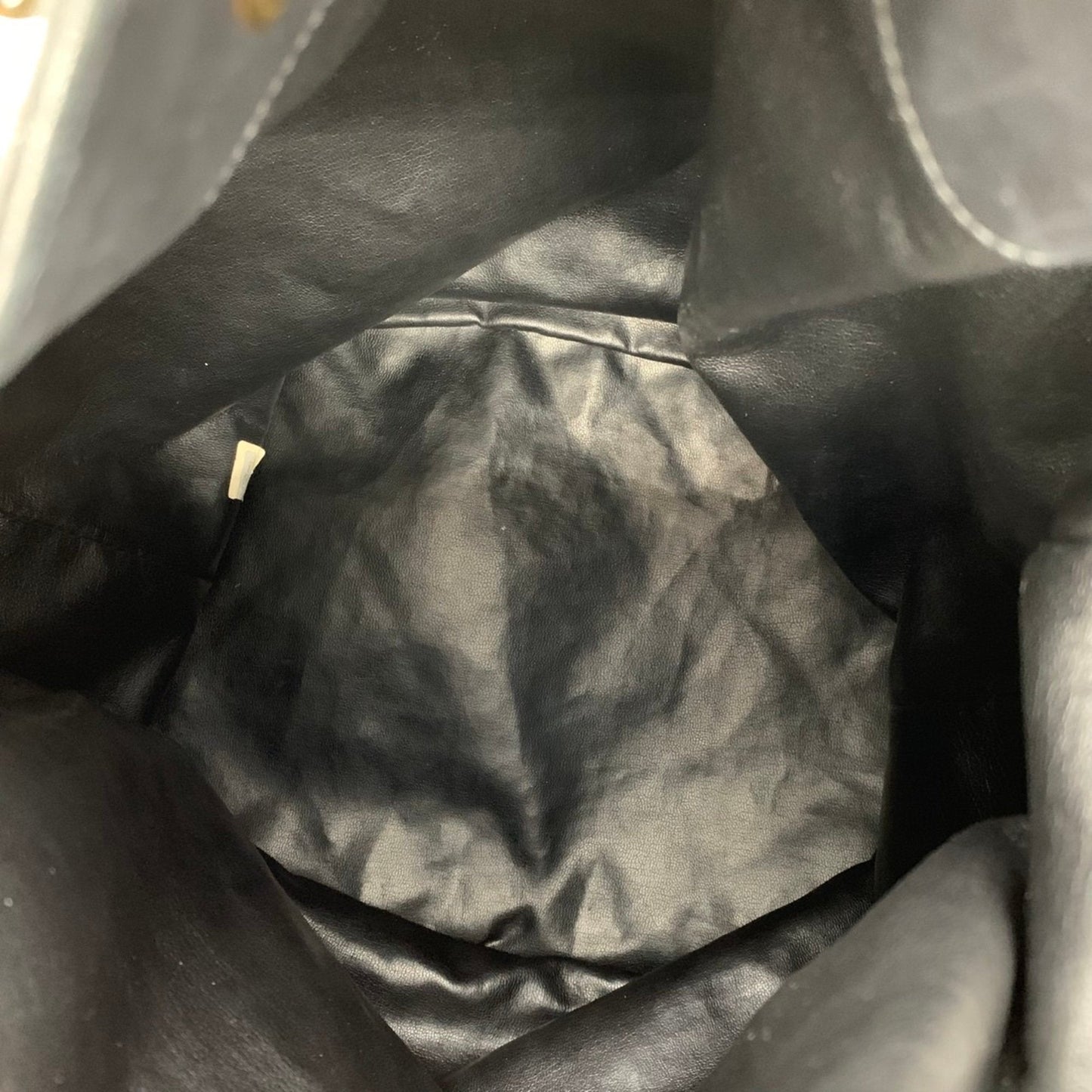 Chanel Quilted Leather Bucket Bag Drawstring Chain