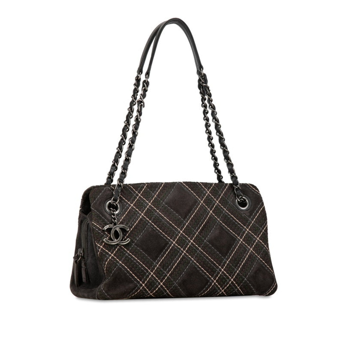 Chanel uede Chain houlder Bag Plaid