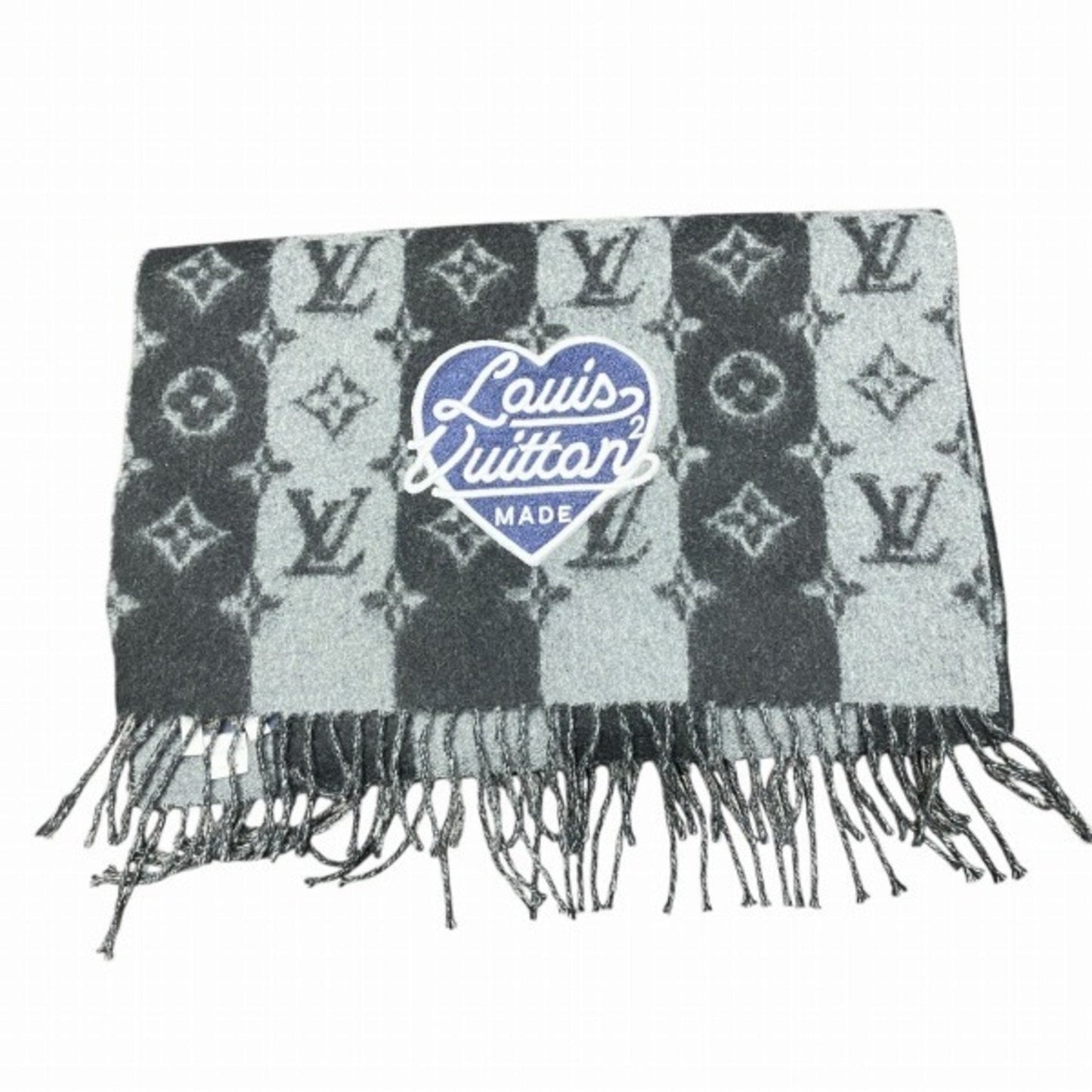 LV Monogram Scarf GreyBlack