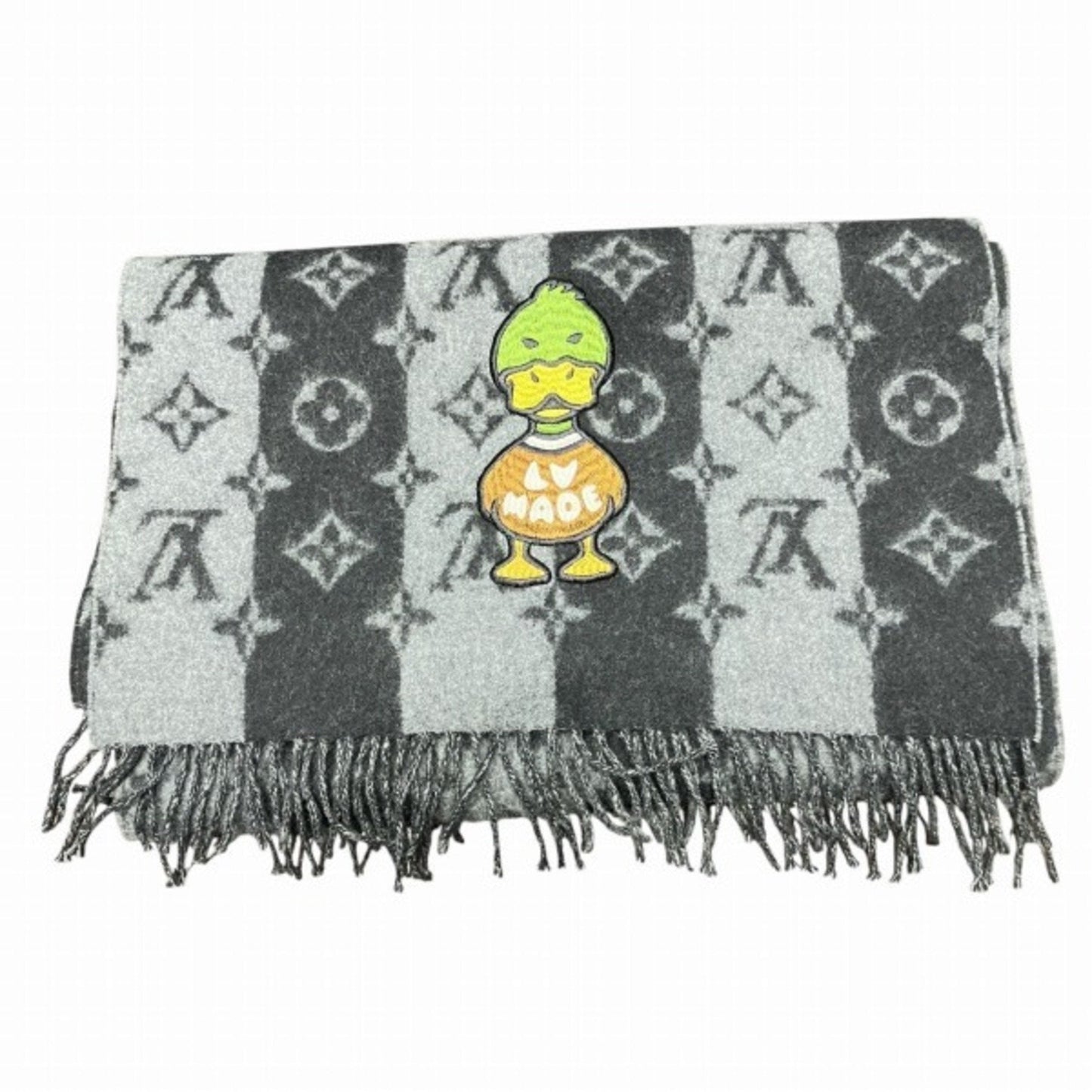LV Monogram Scarf GreyBlack
