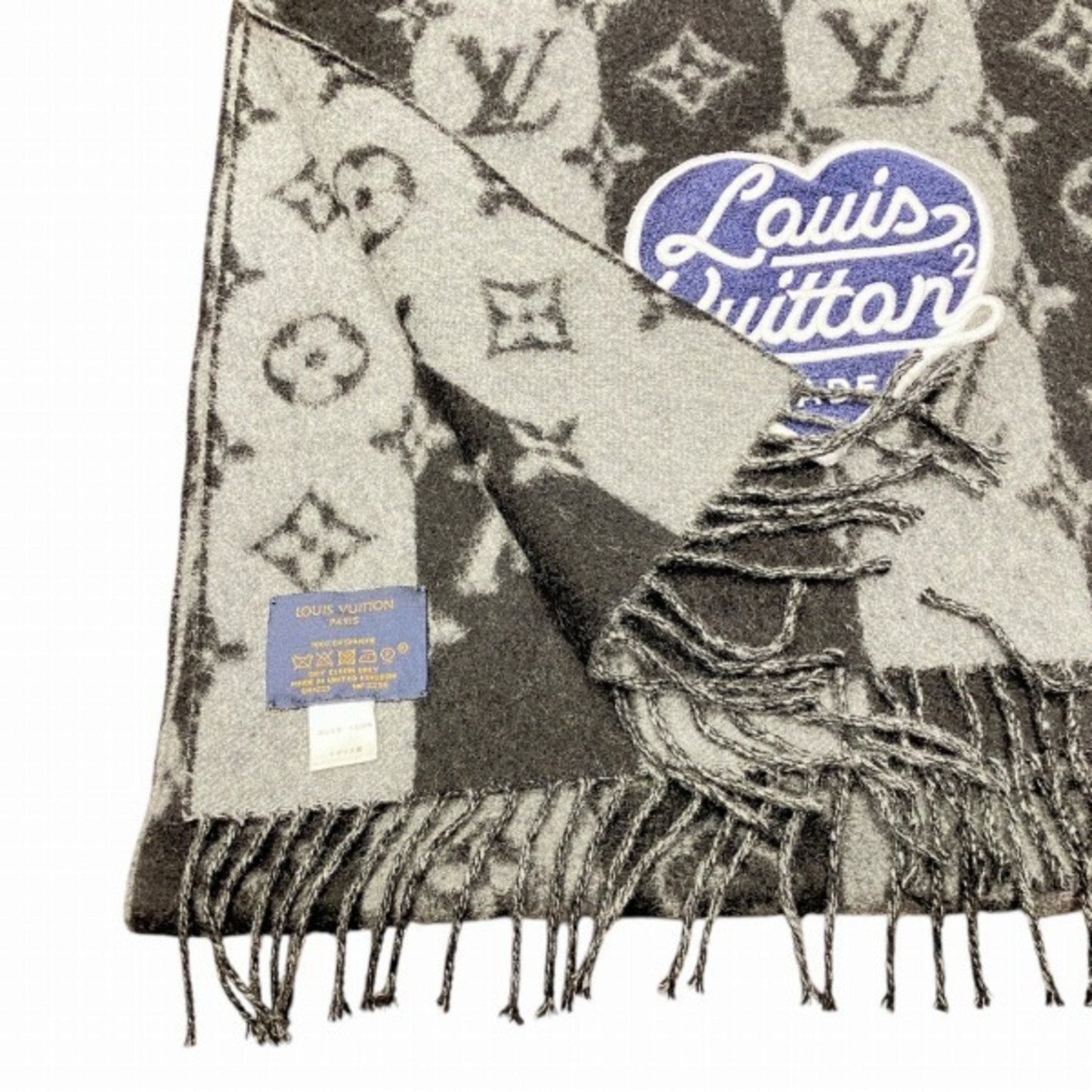 LV Monogram Scarf GreyBlack