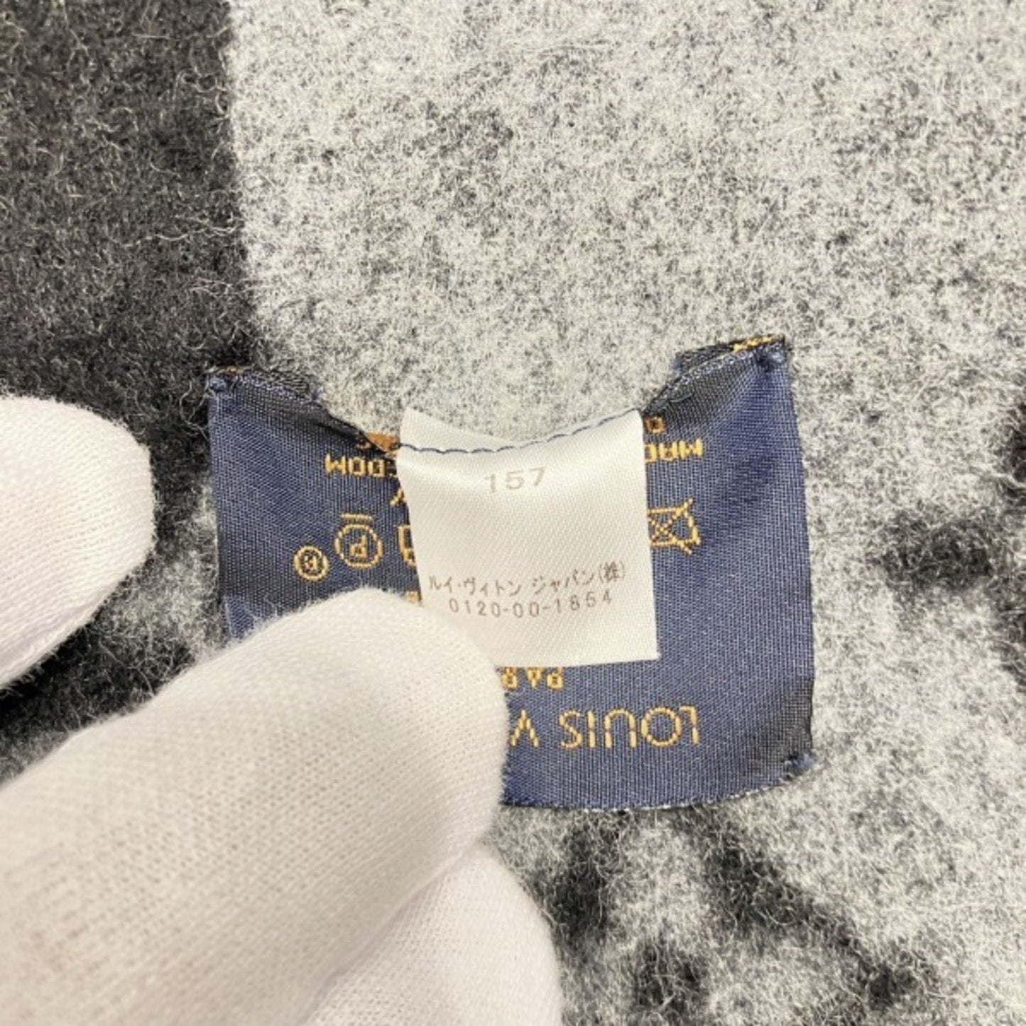 LV Monogram Scarf GreyBlack