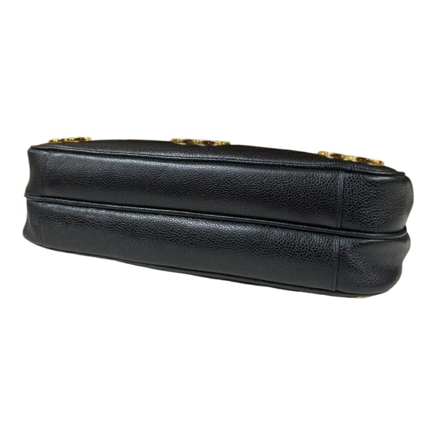 Chanel Caviar Leather Shoulder Bag Black