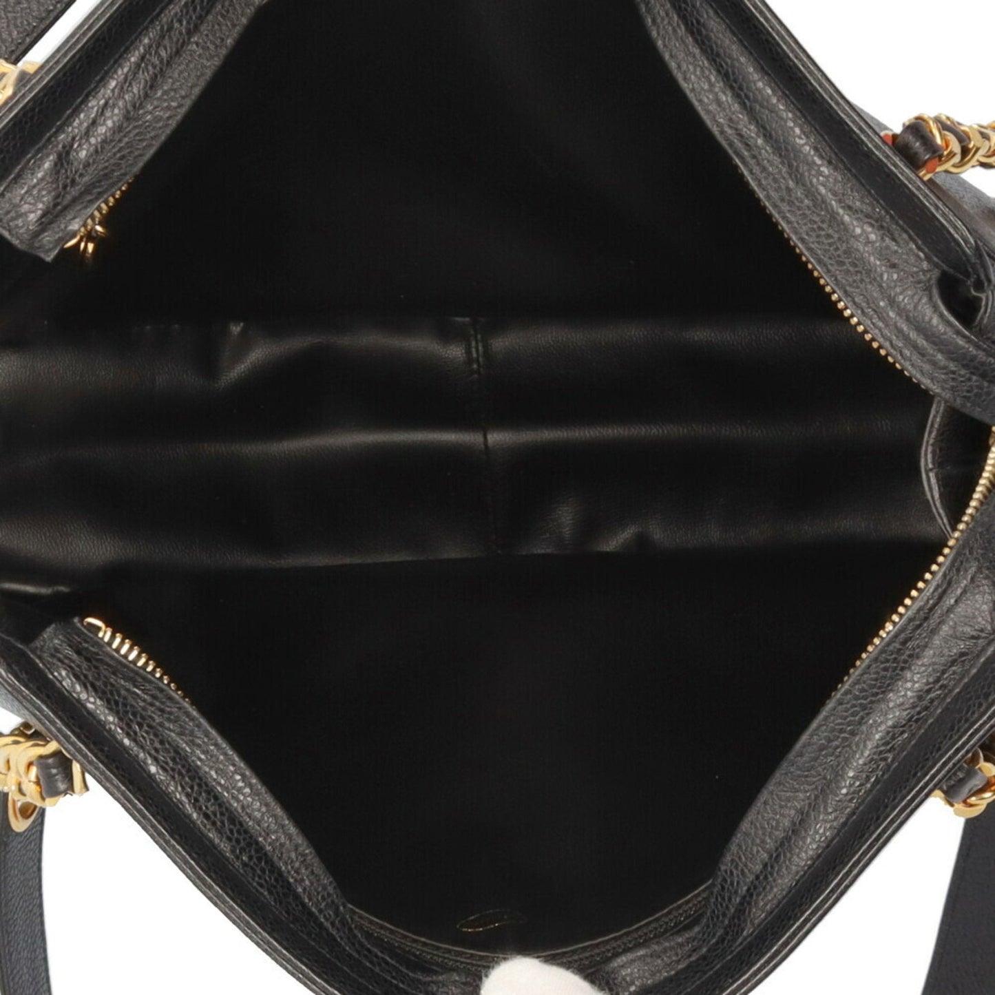 Chanel Caviar Leather Shoulder Bag Black