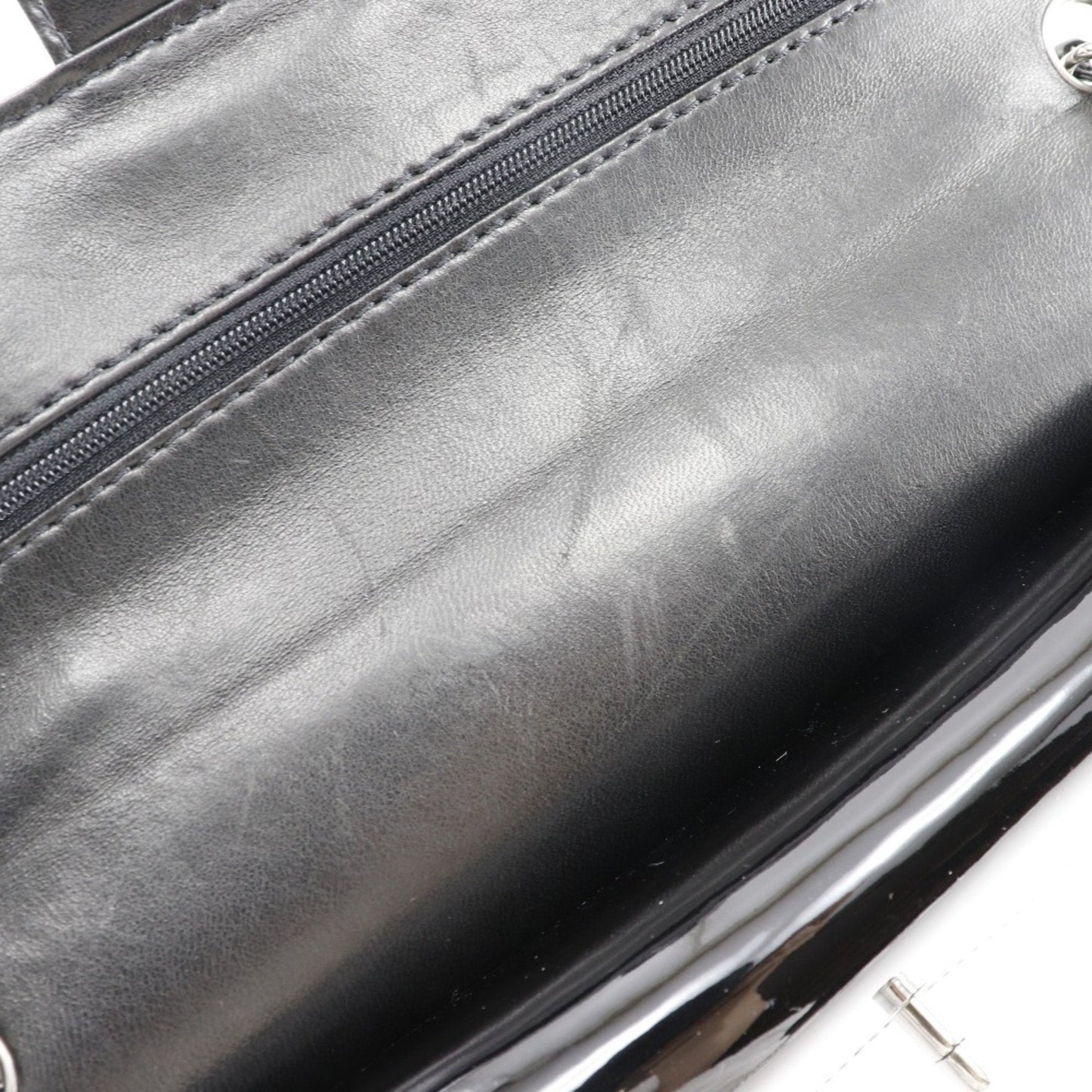 Chanel Classic Double Flap Patent Leather Shoulder Bag