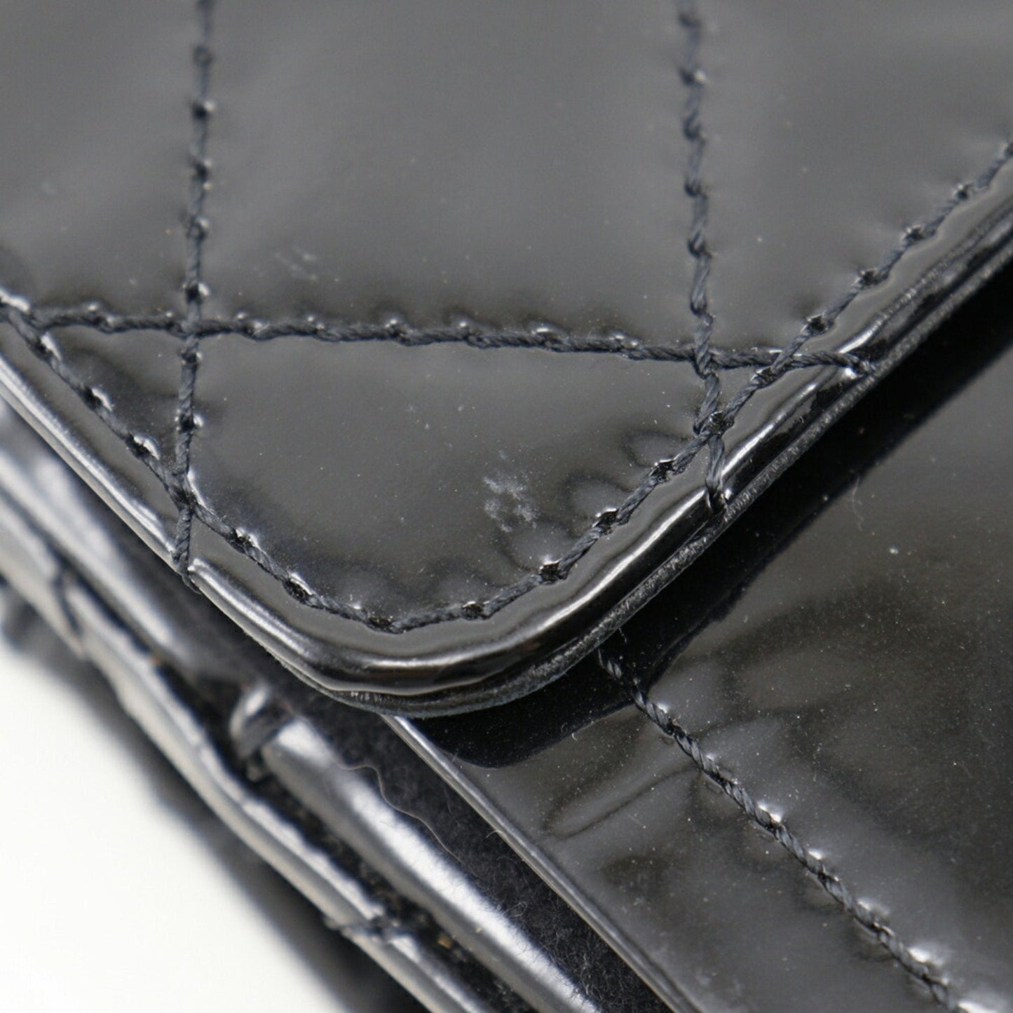 Chanel Classic Double Flap Patent Leather Shoulder Bag