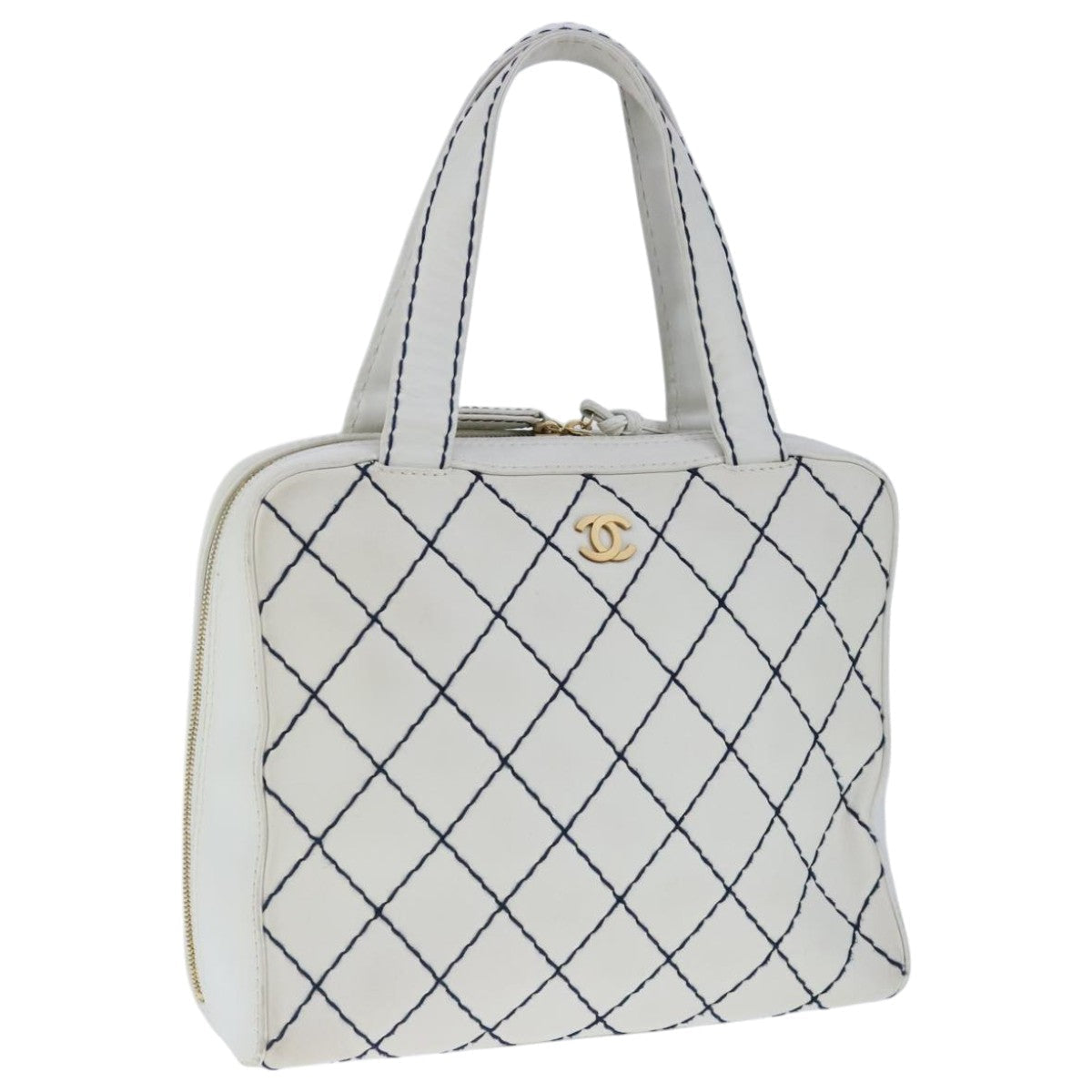 Chanel Stitched Leather Tote Bag