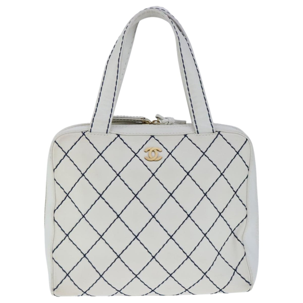 Chanel Stitched Leather Tote Bag