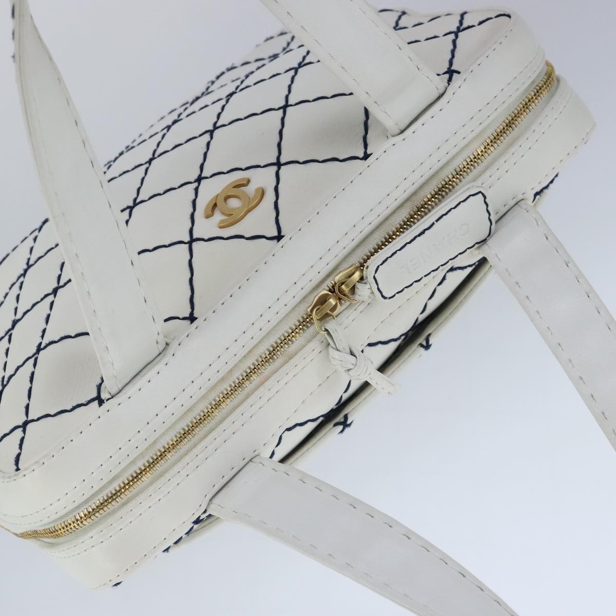 Chanel Stitched Leather Tote Bag