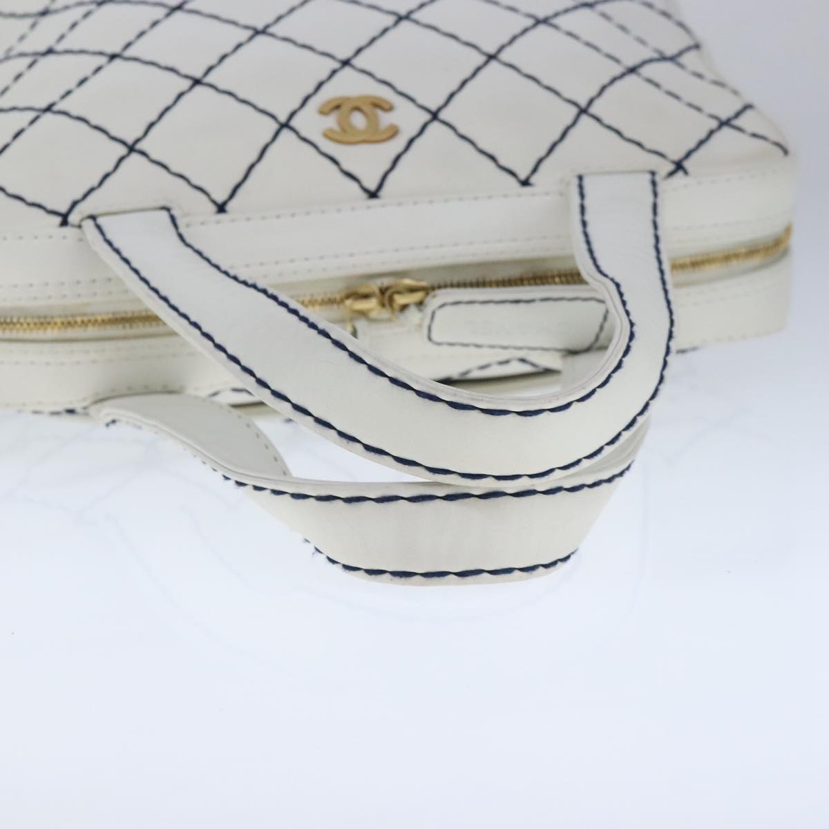 Chanel Stitched Leather Tote Bag