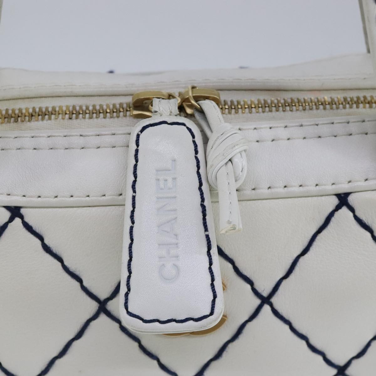 Chanel Stitched Leather Tote Bag
