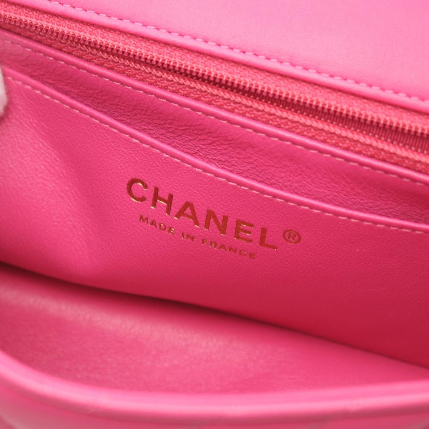 Chanel Mini Chevron Flap Bag Pink