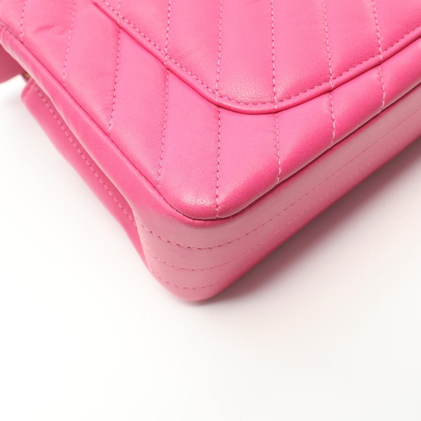 Chanel Mini Chevron Flap Bag Pink