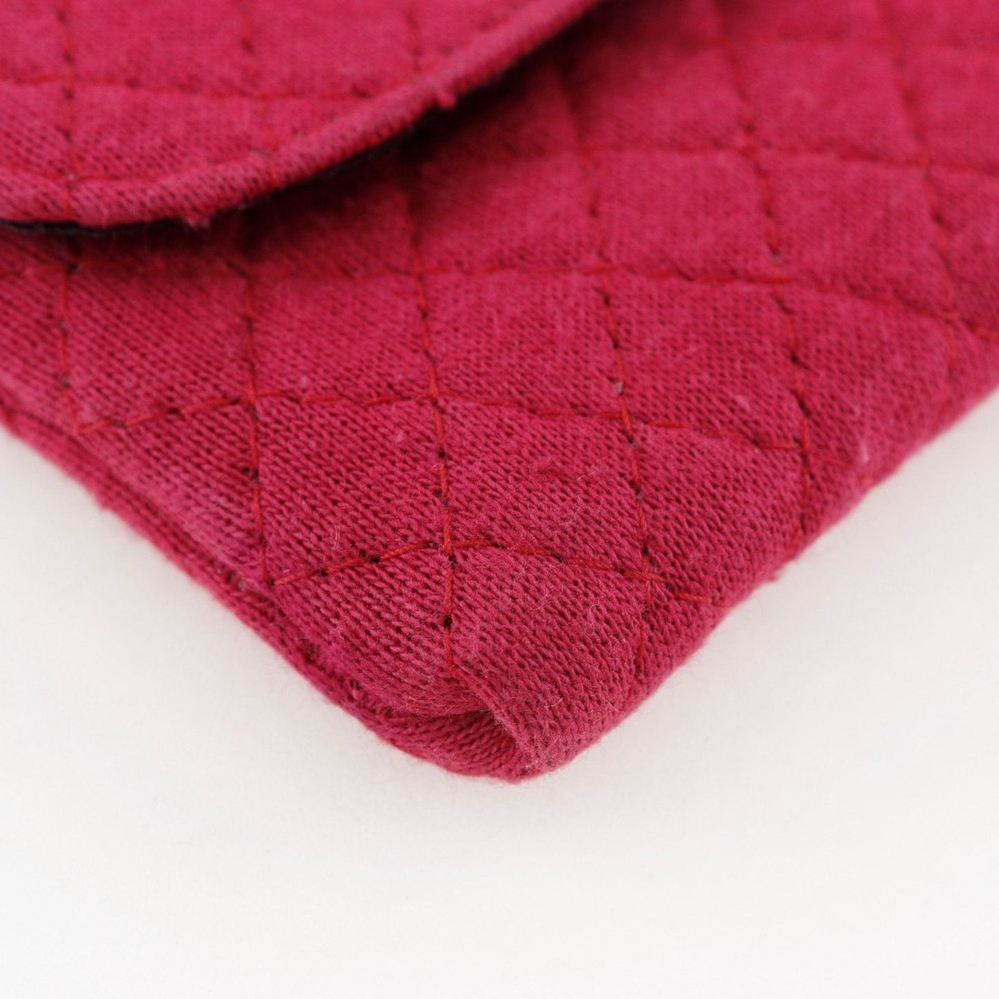 Chanel Quilted Chain Bag  Red Knit