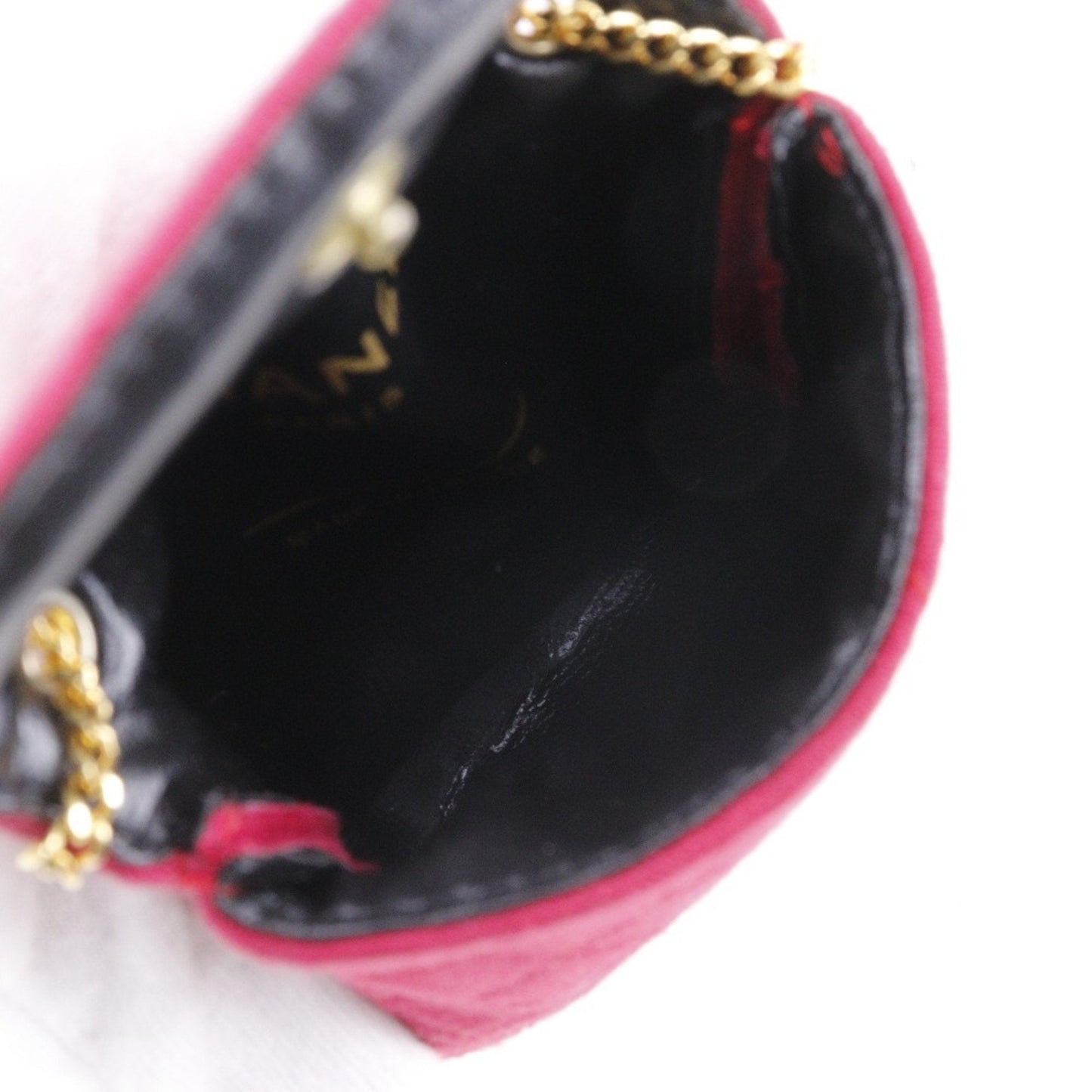 Chanel Quilted Chain Bag  Red Knit