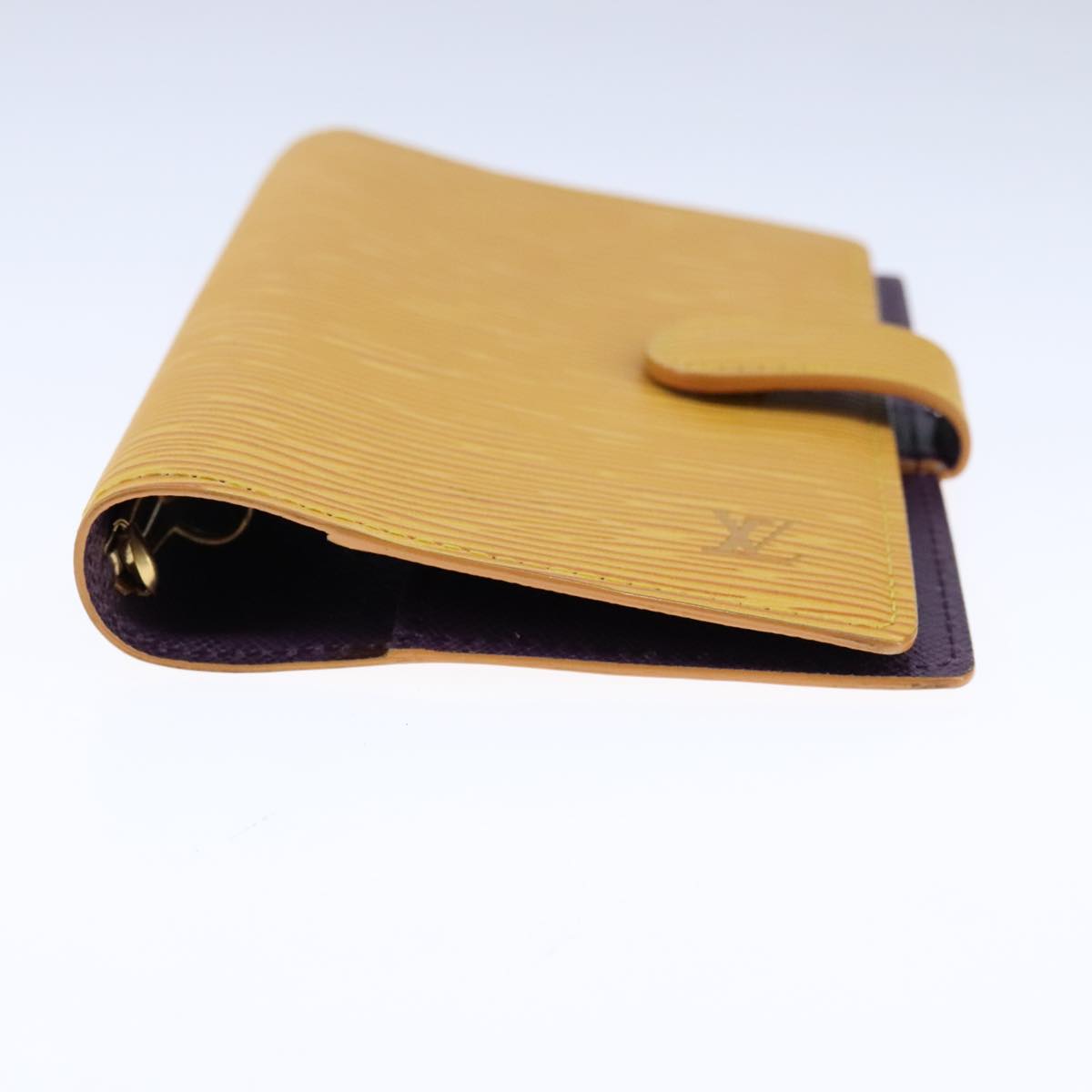 Leather Agenda with Storage Pocket and Metal Fittings