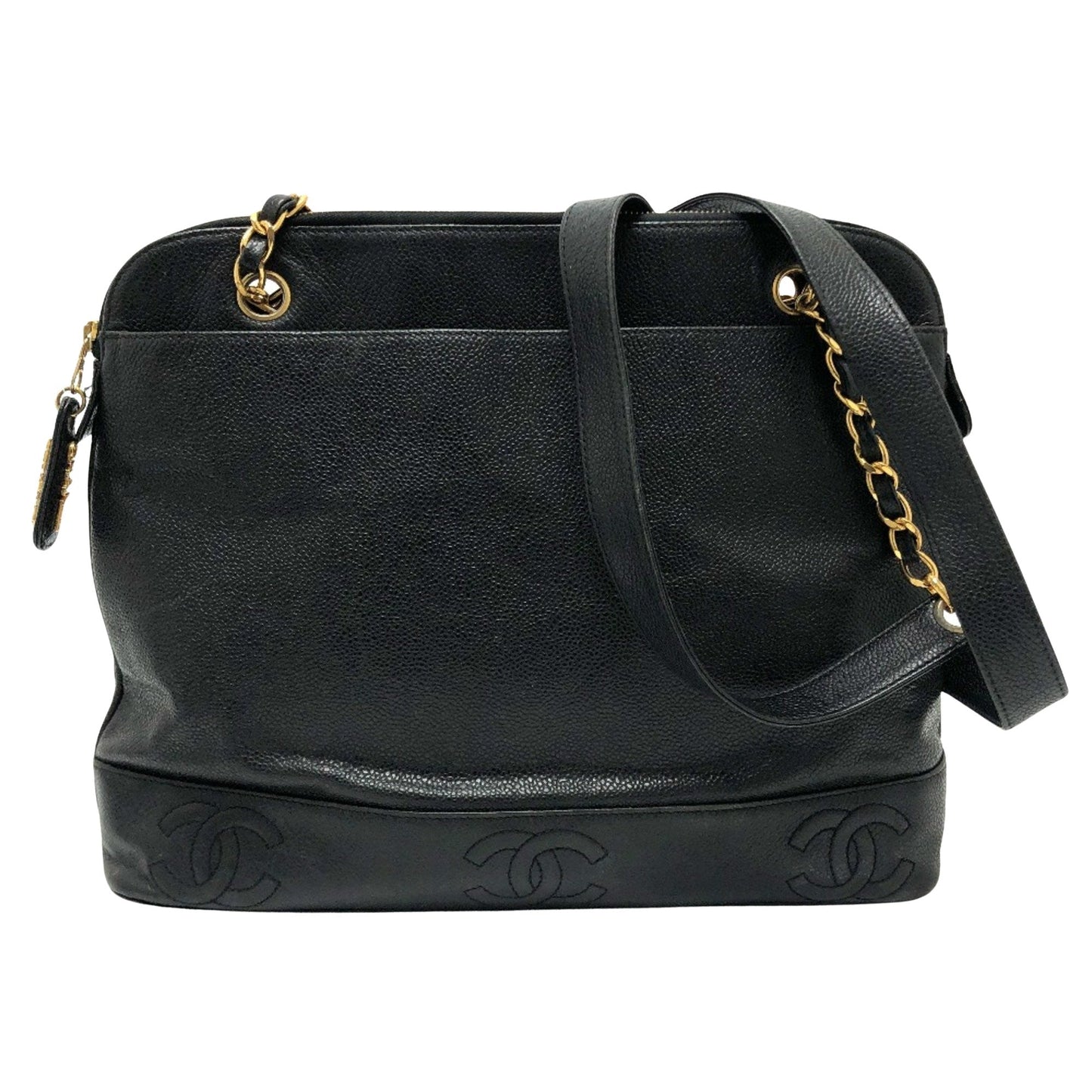 Chanel Triple Coco Leather Tote Bag