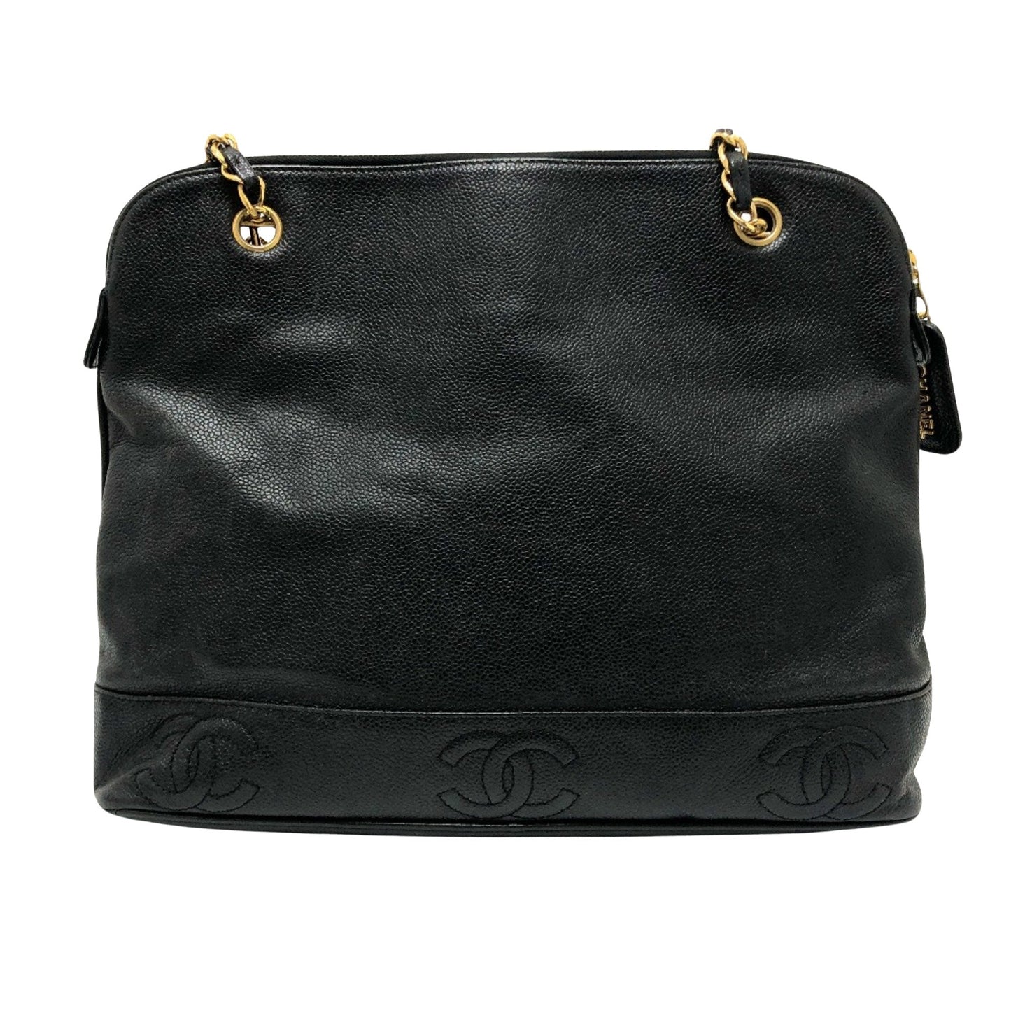 Chanel Triple Coco Leather Tote Bag
