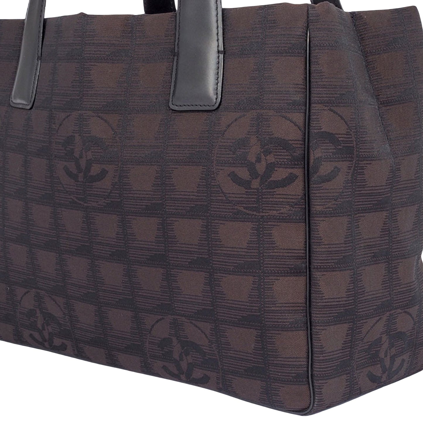 Chanel Geometric Pattern Tote Canvas Tote Bag