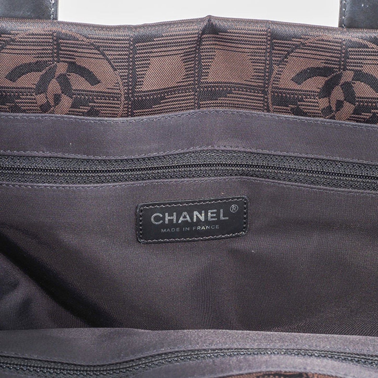 Chanel Geometric Pattern Tote Canvas Tote Bag